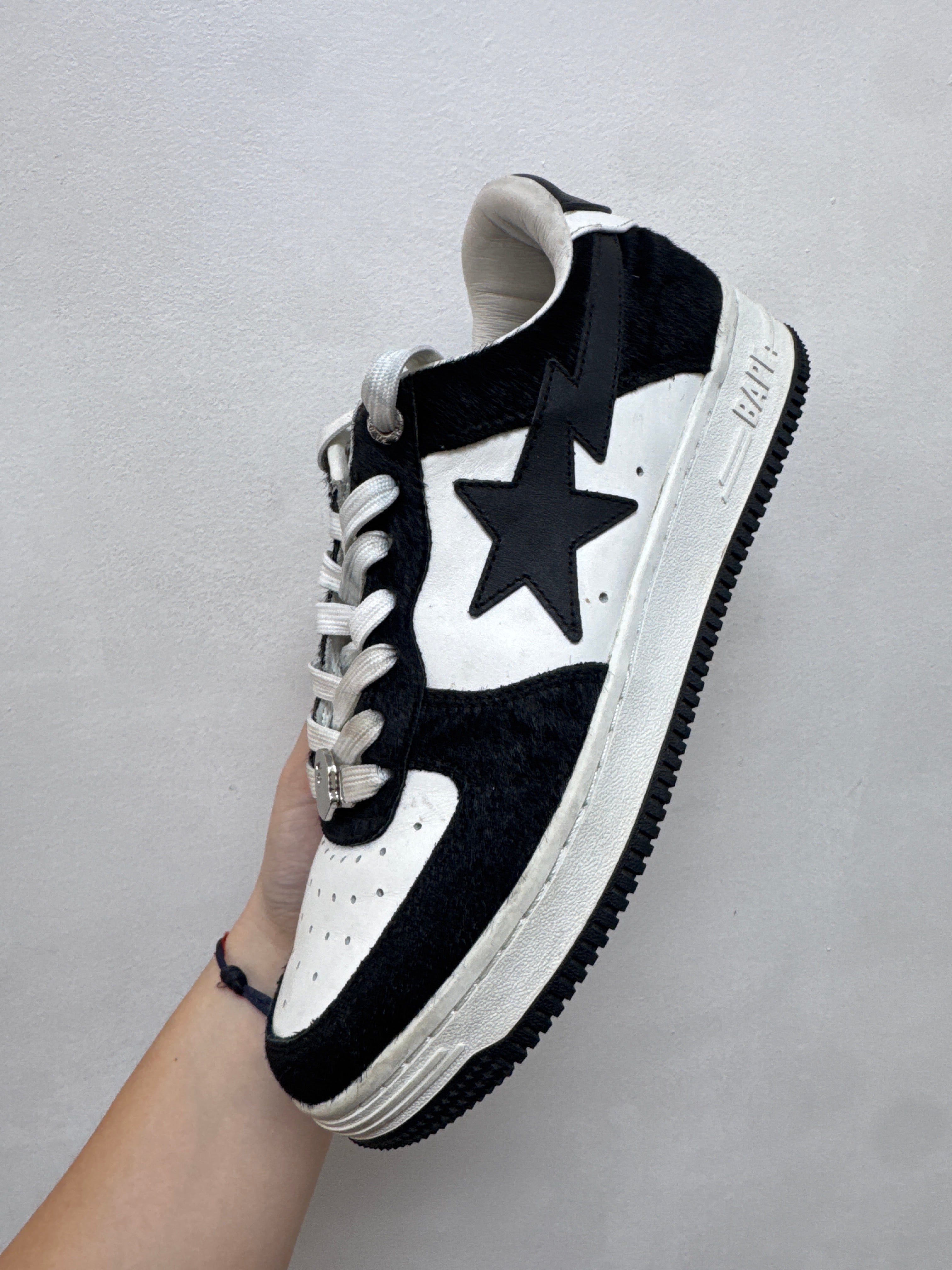 BAPE Black Ponyhair Bapesta Sneakers