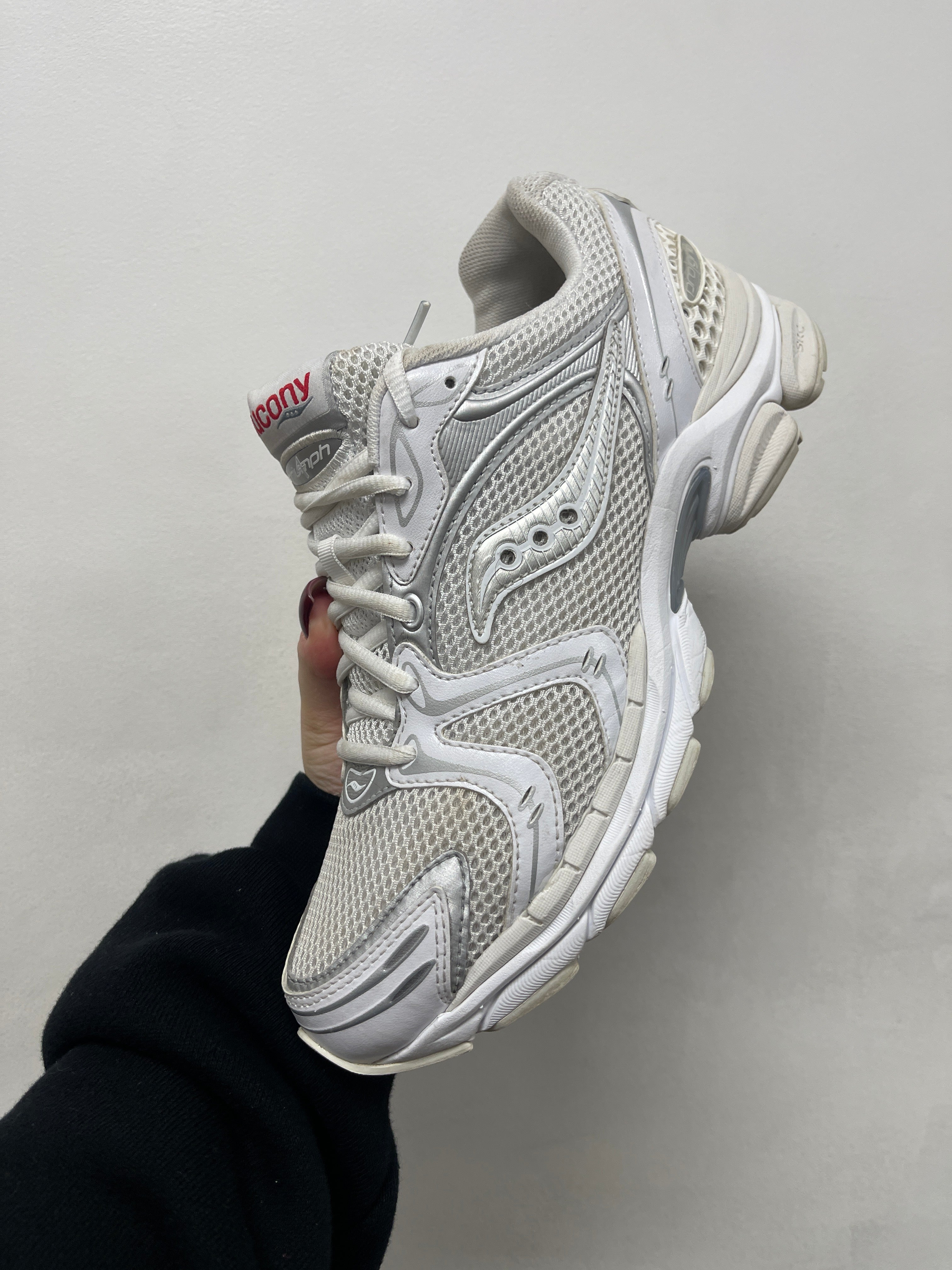 Saucony White Silver Sneakers