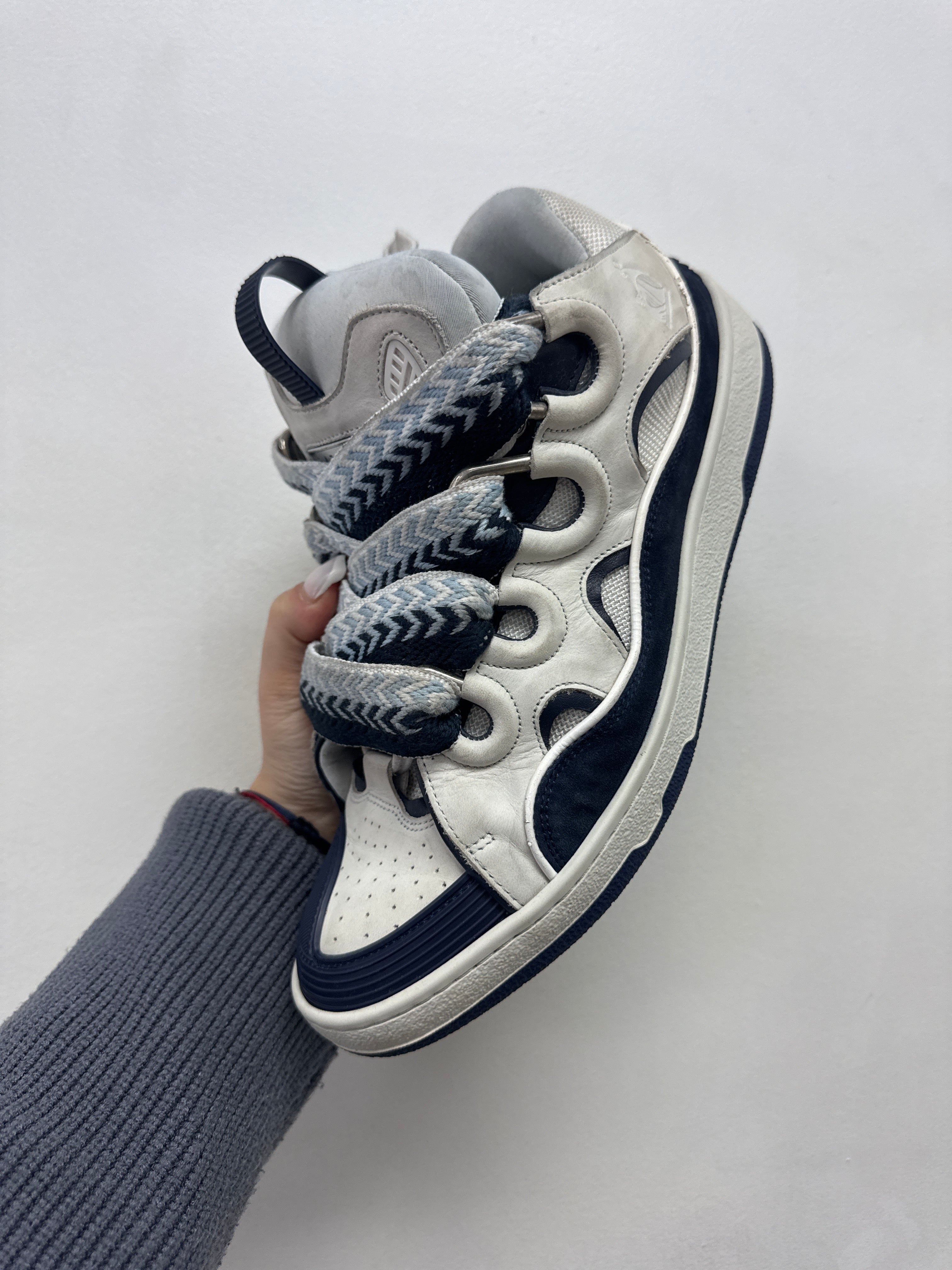 Lanvin Navy White Sneakers