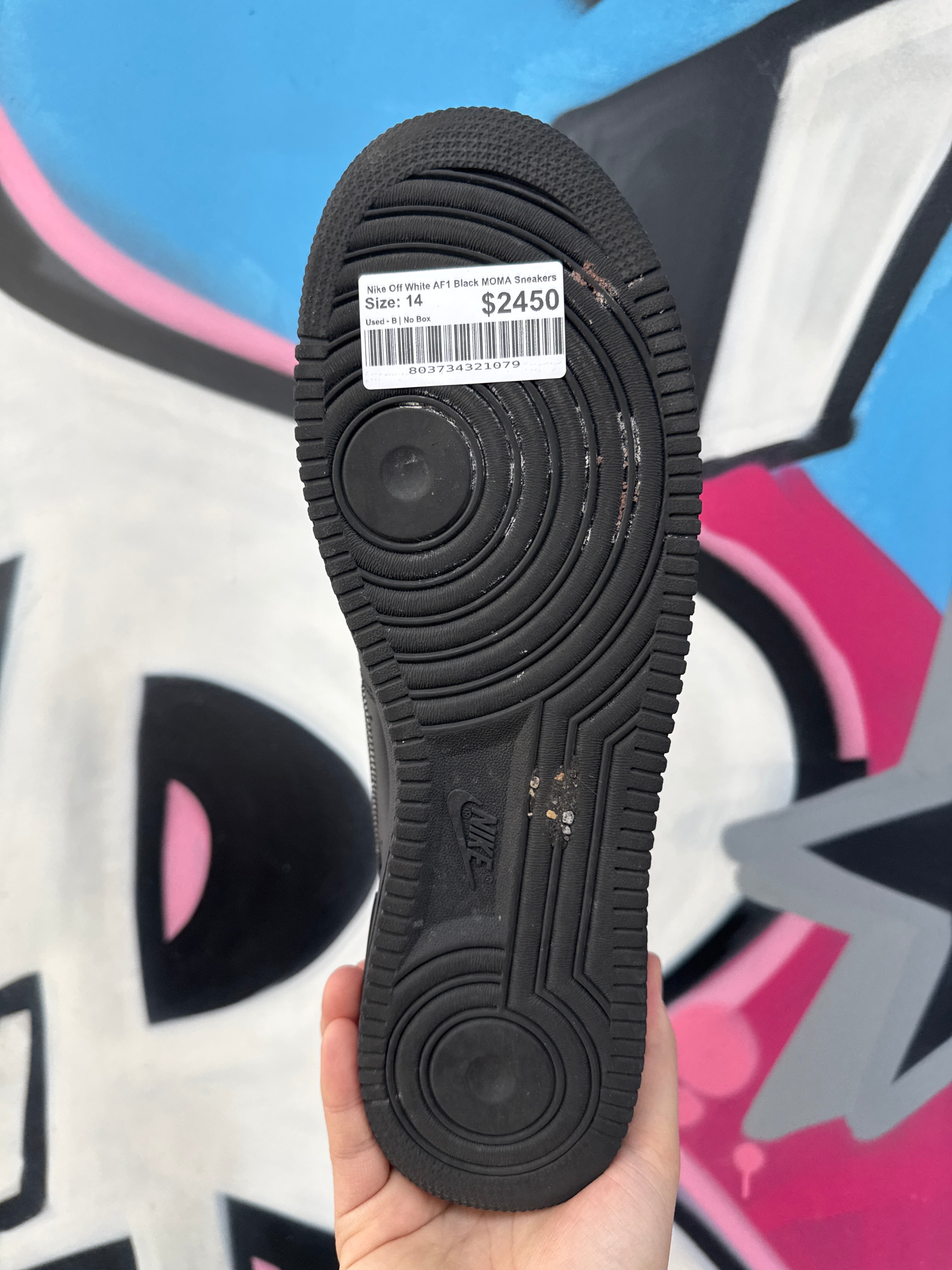 Nike Off White AF1 Black MOMA Sneakers
