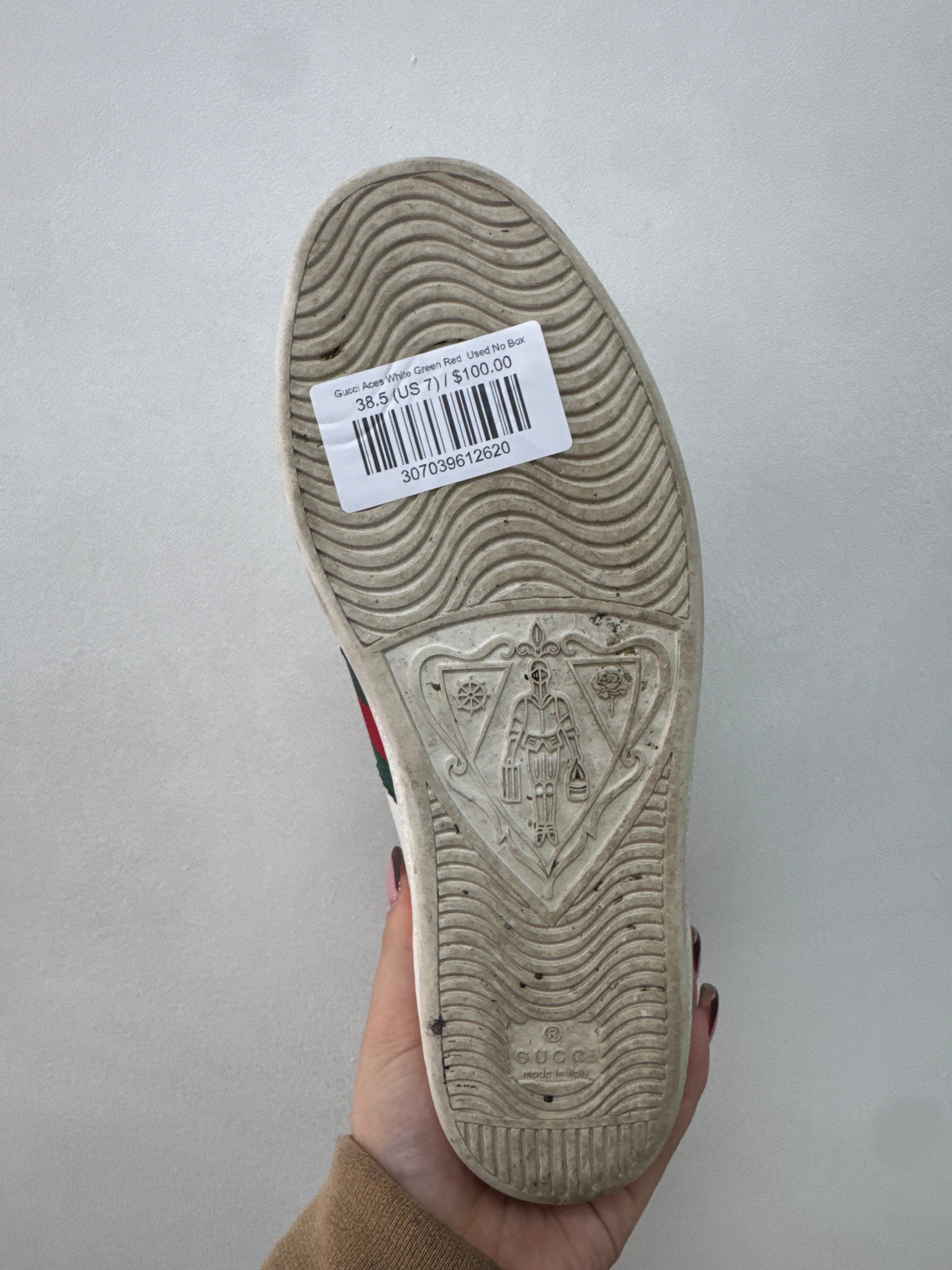 Gucci Aces White Green Red  Used No Box