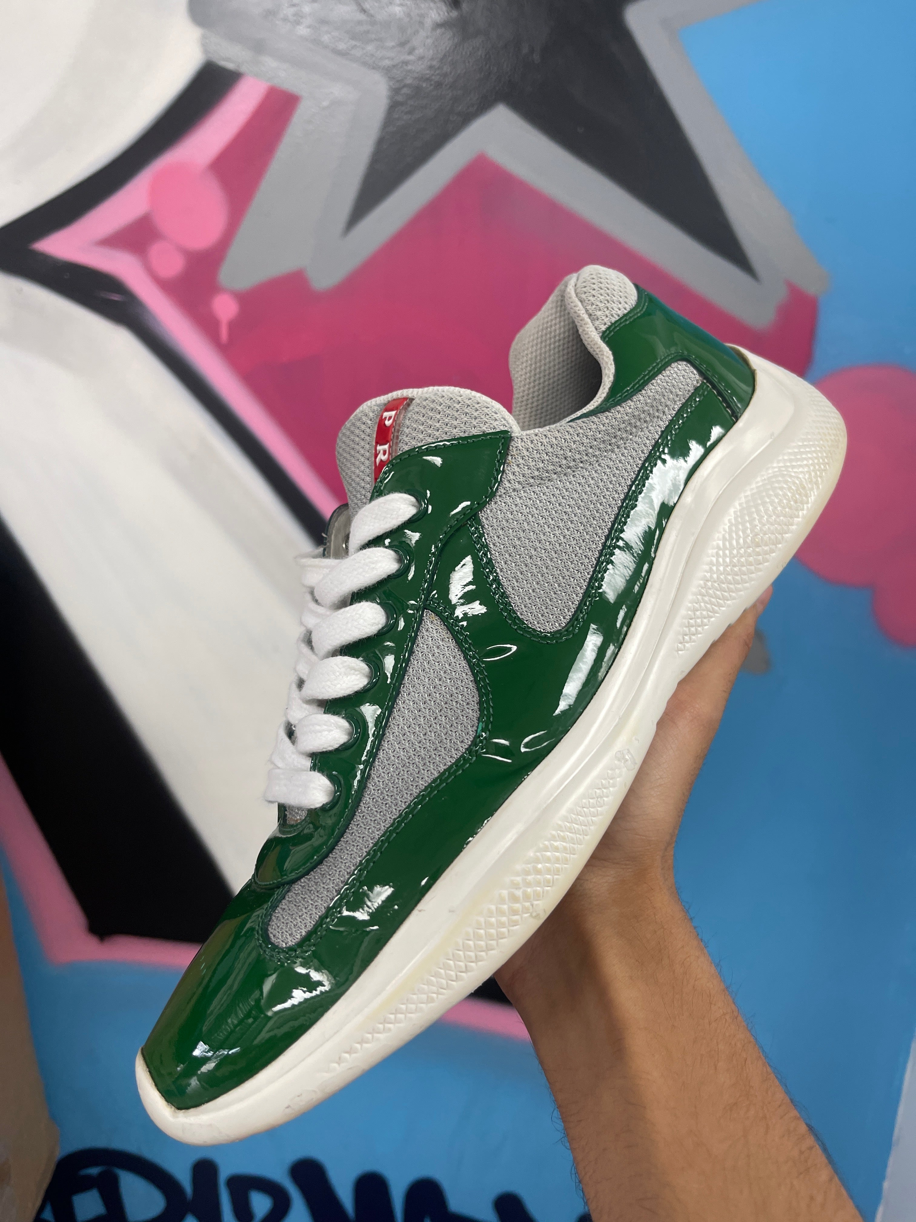 Prada Cup Green White  Used No Box