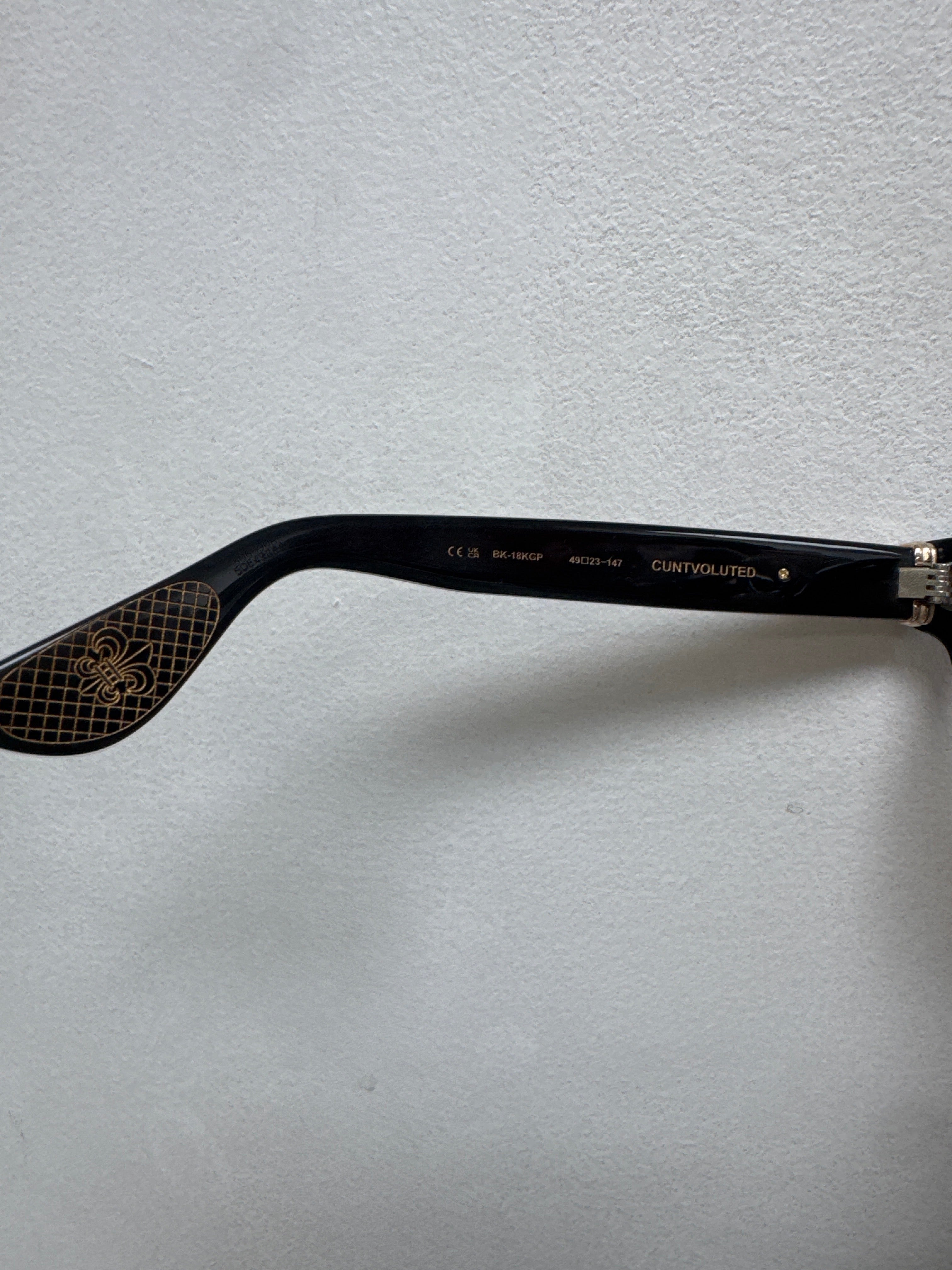 Chrome Hearts Black Cuntvoluted Glasses