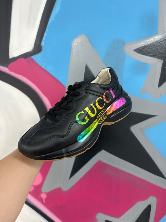 Gucci Rython Black Multi Color (7.5) Used No Box