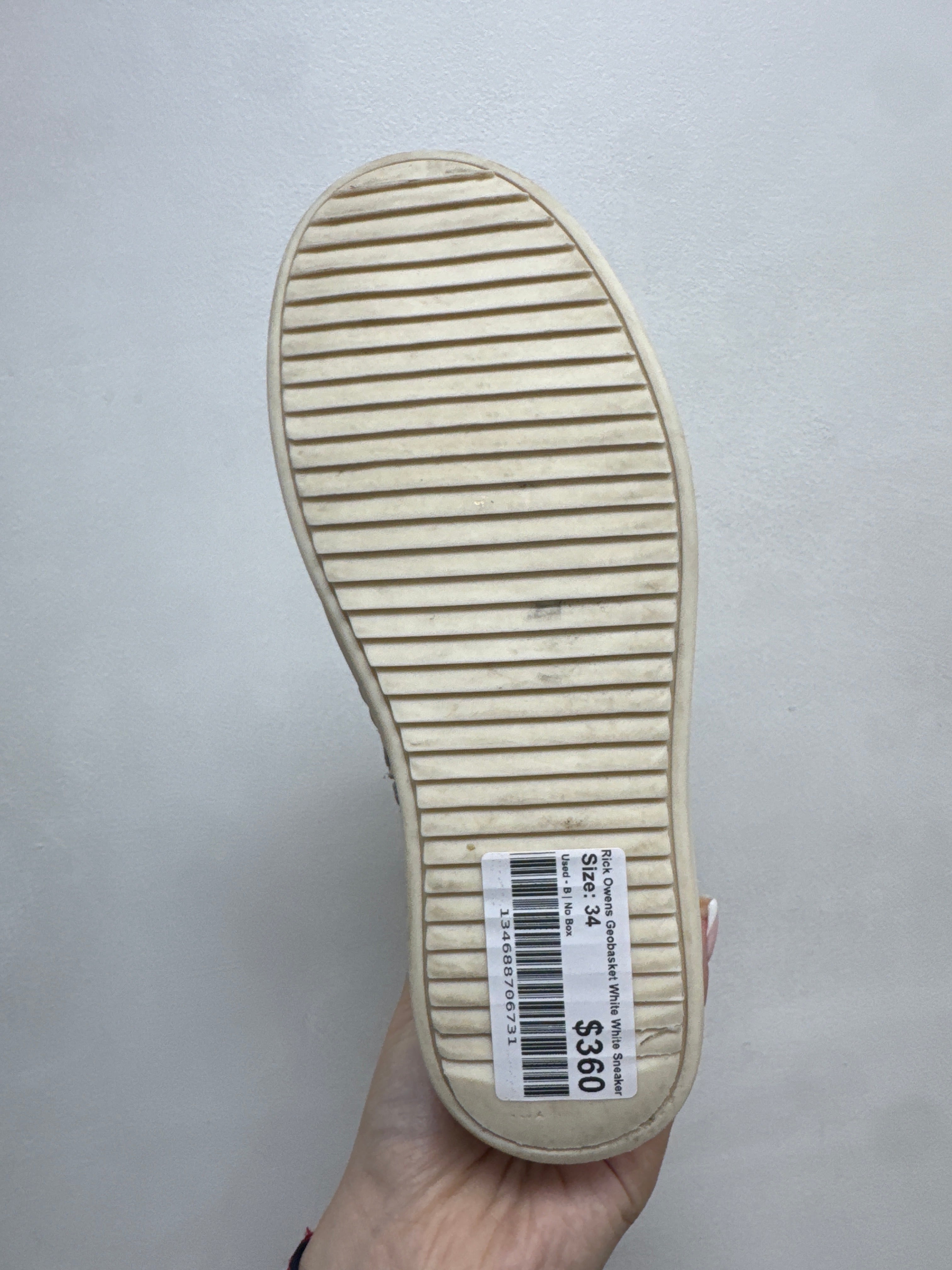 Rick Owens Geobasket White White Sneaker
