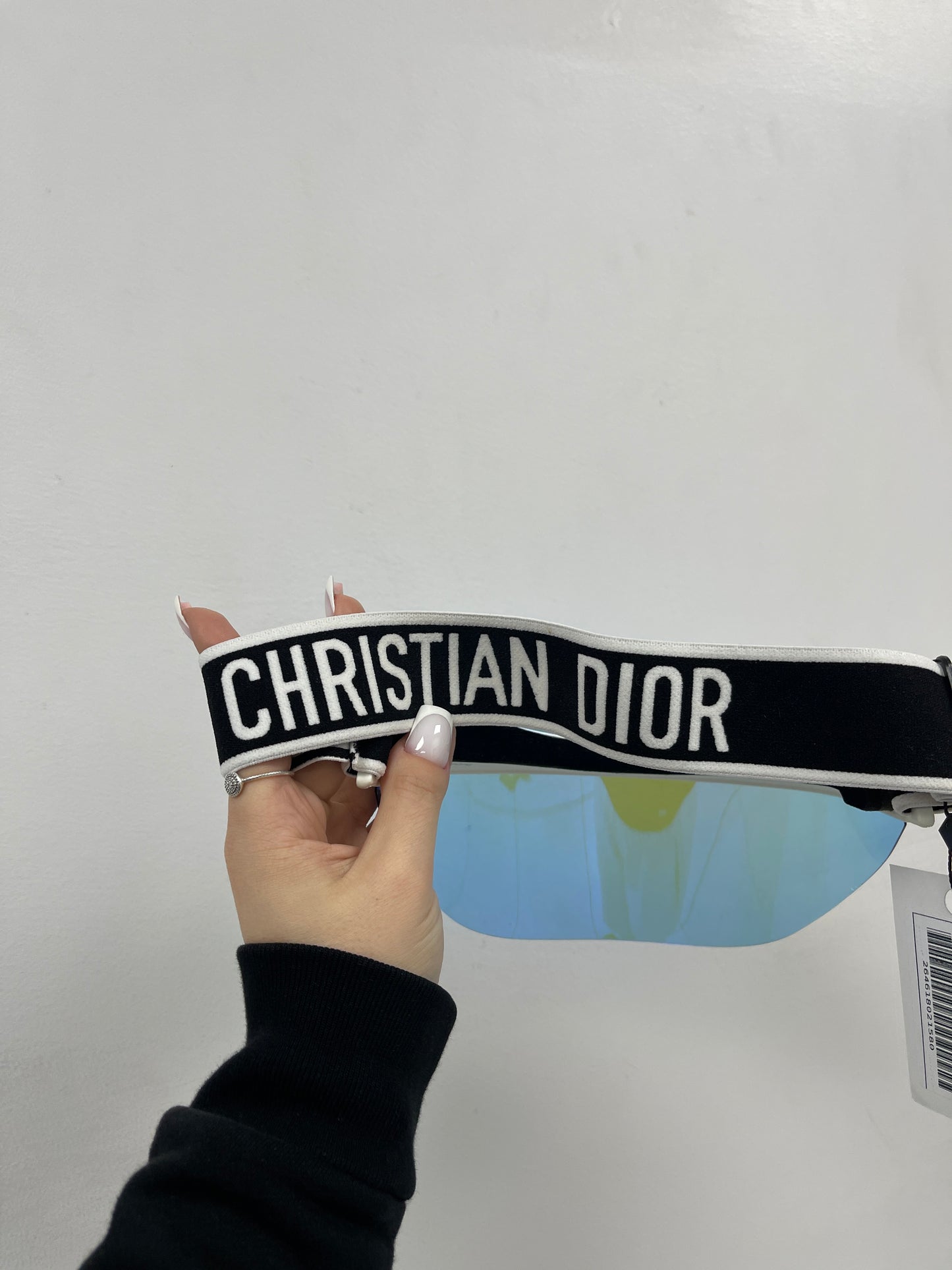 Dior Visor White Blue Used OS No Box