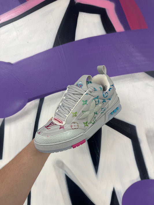 LV Skate Grey Multi Monogram Used LV 6 (US 7.5) With Box