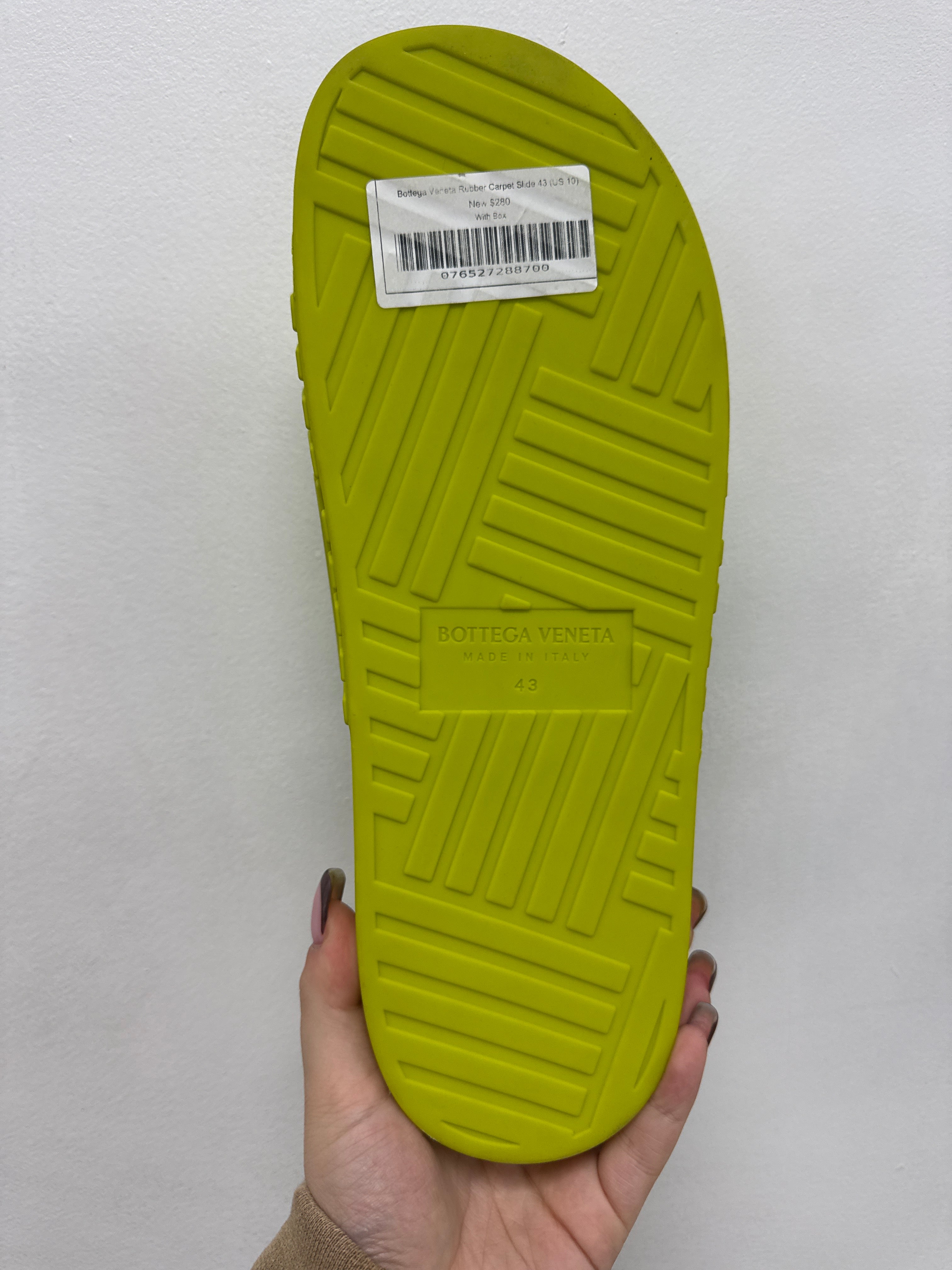 Bottega Veneta Rubber Carpet Slide New 43 (US 10) With Box