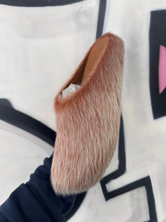 Marni Fussbet Slide Beige New With Box