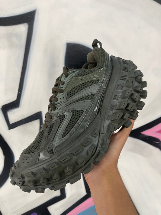 Balencaiga Olive Defender Sneakers Used With Box