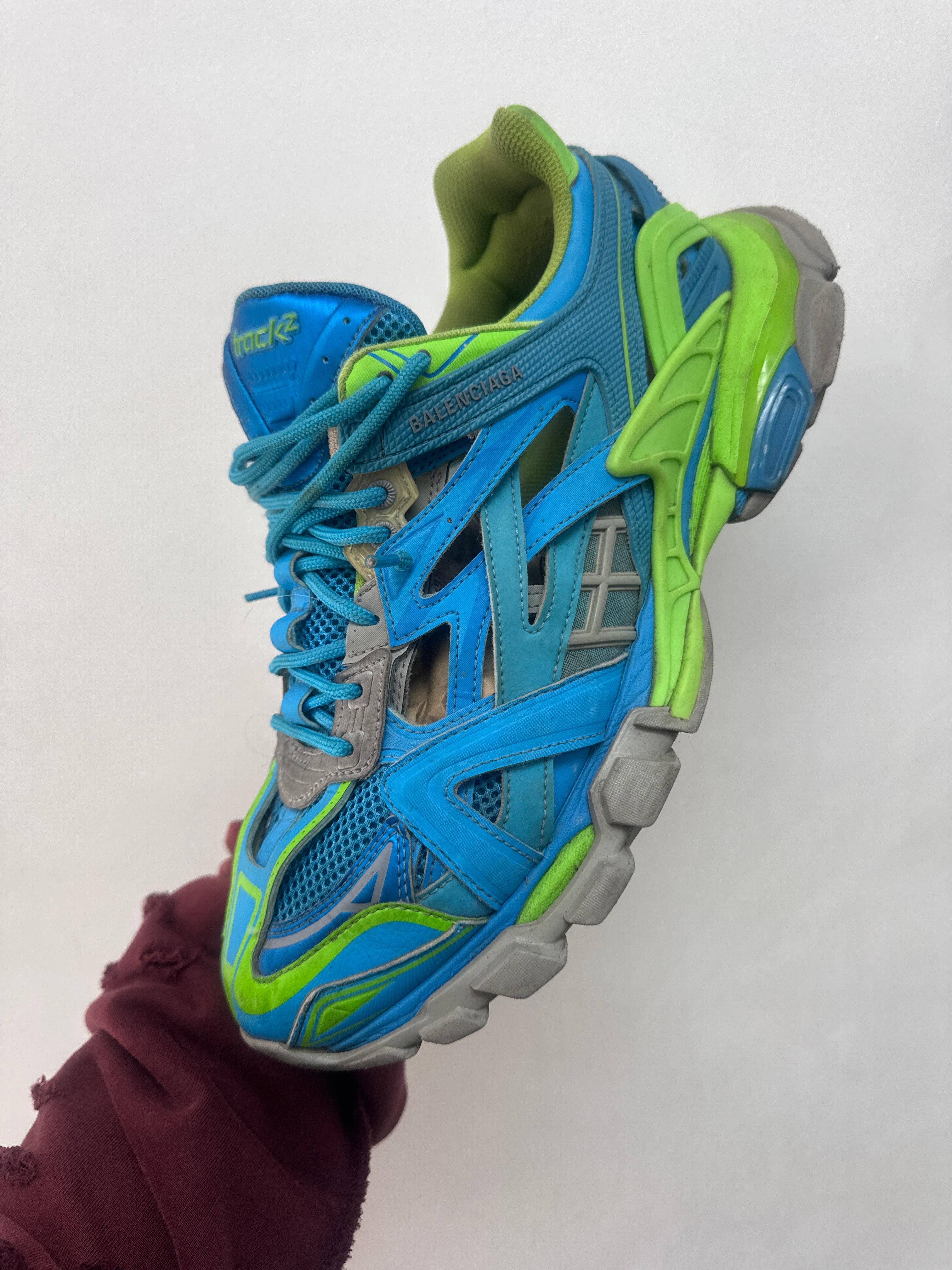 Balenciaga Blue Lime Track 2 Sneakers