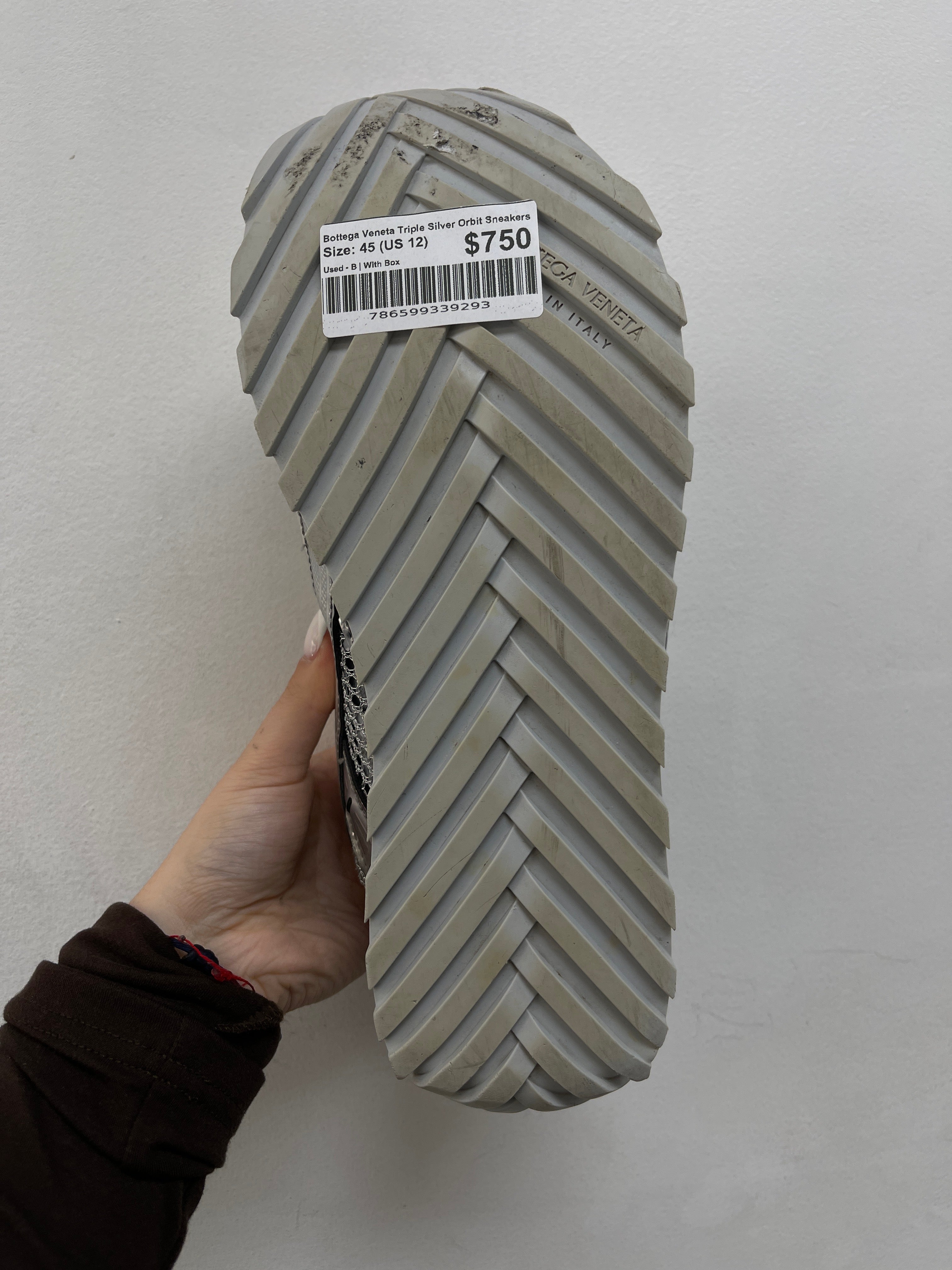 Bottega Veneta Triple Silver Orbit Sneakers