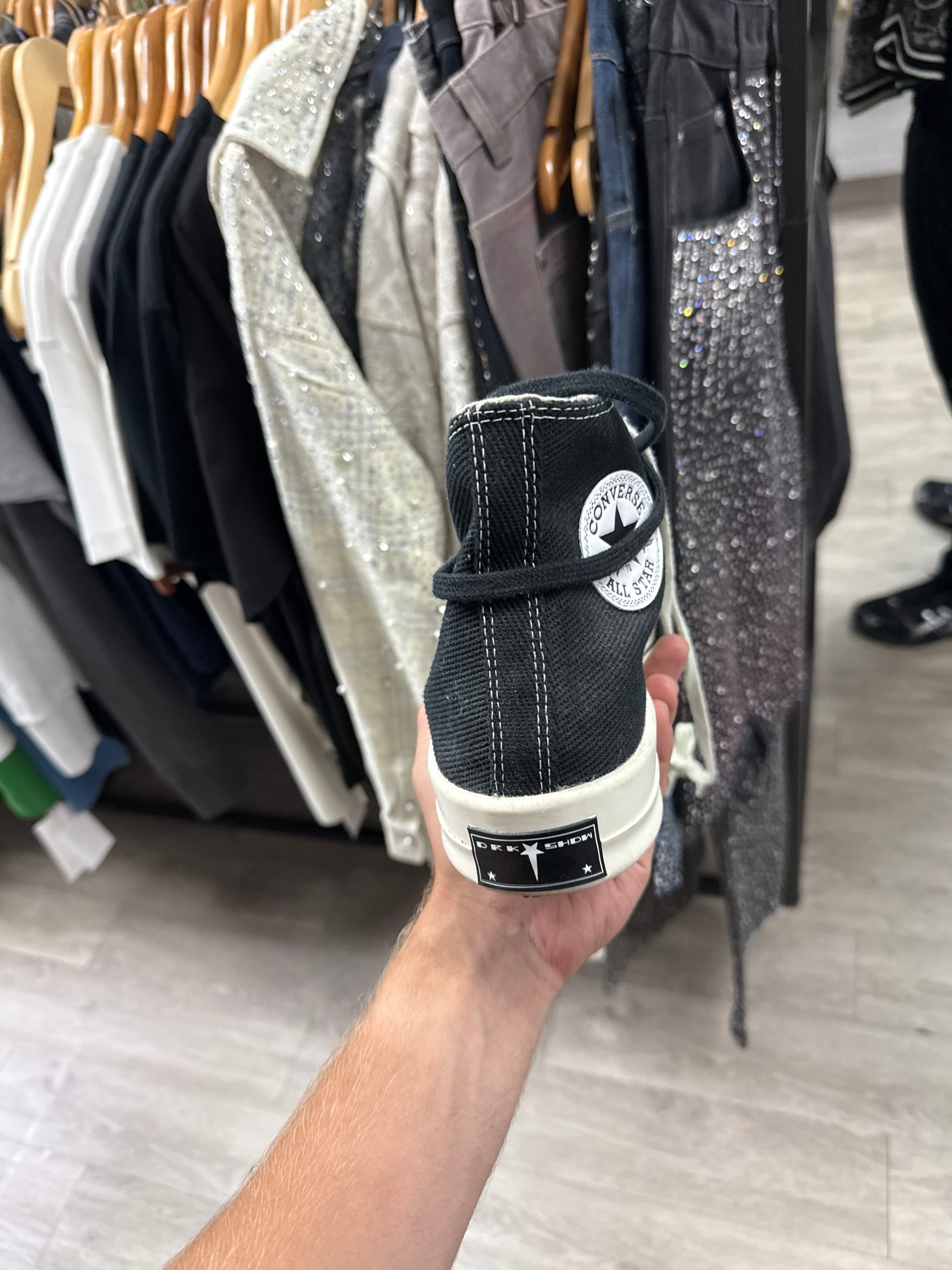 Rick Owens Drkshdw Converse High Top Used 11.5 No Box