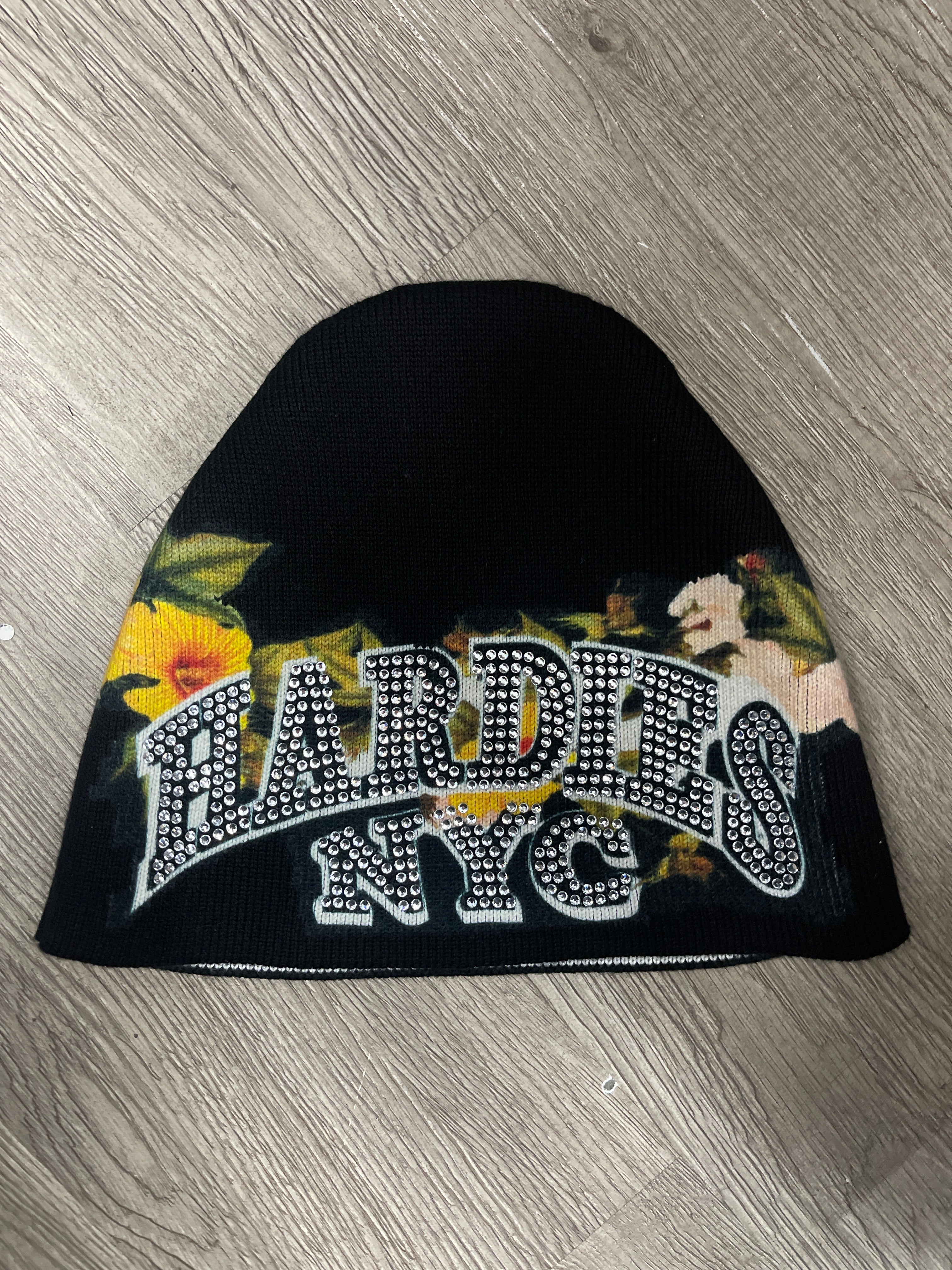 Denim Tears Hardies Studded Floral Beanie