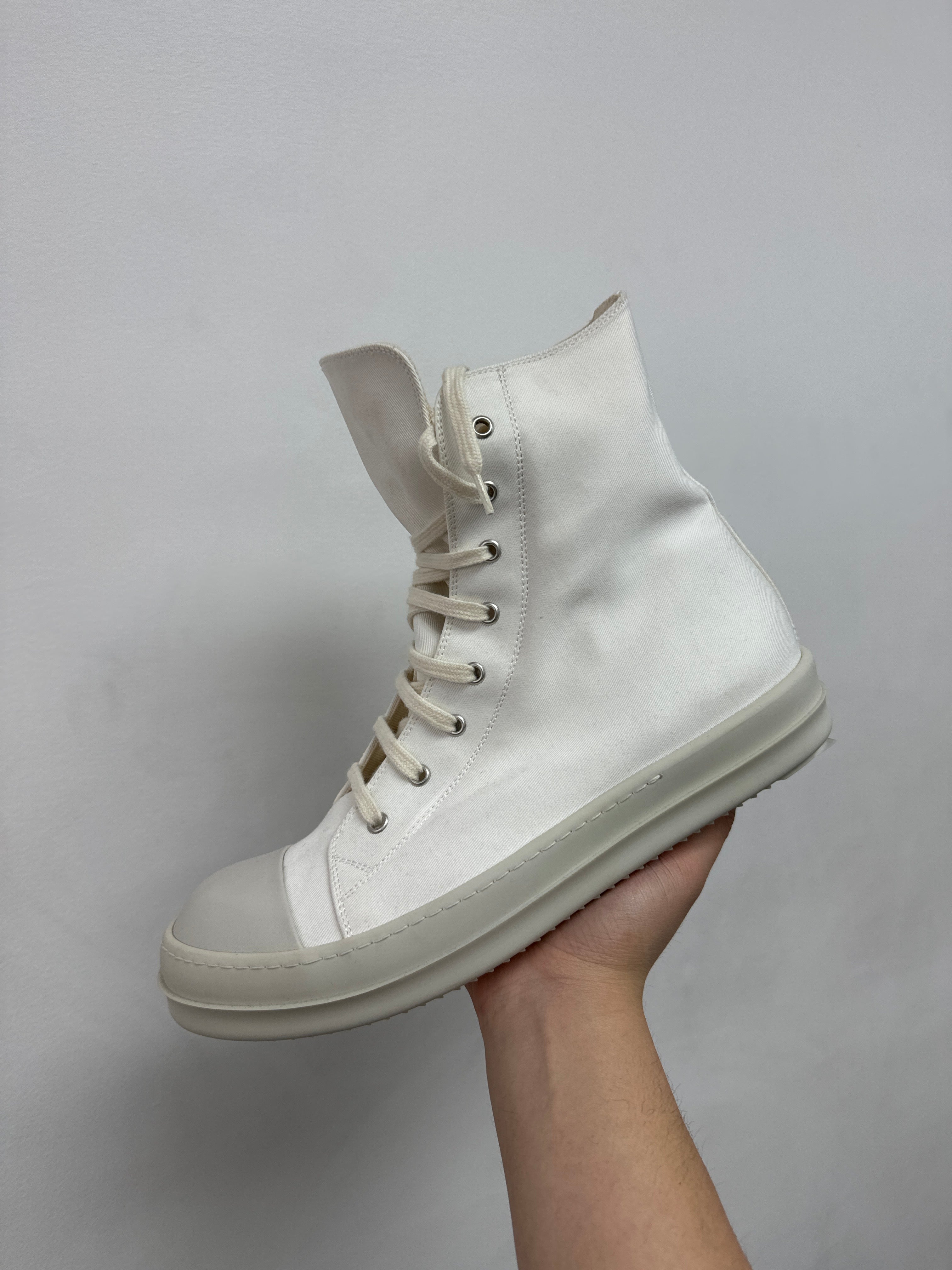 Rick Owens Ramone Canvas Hi Sneakers