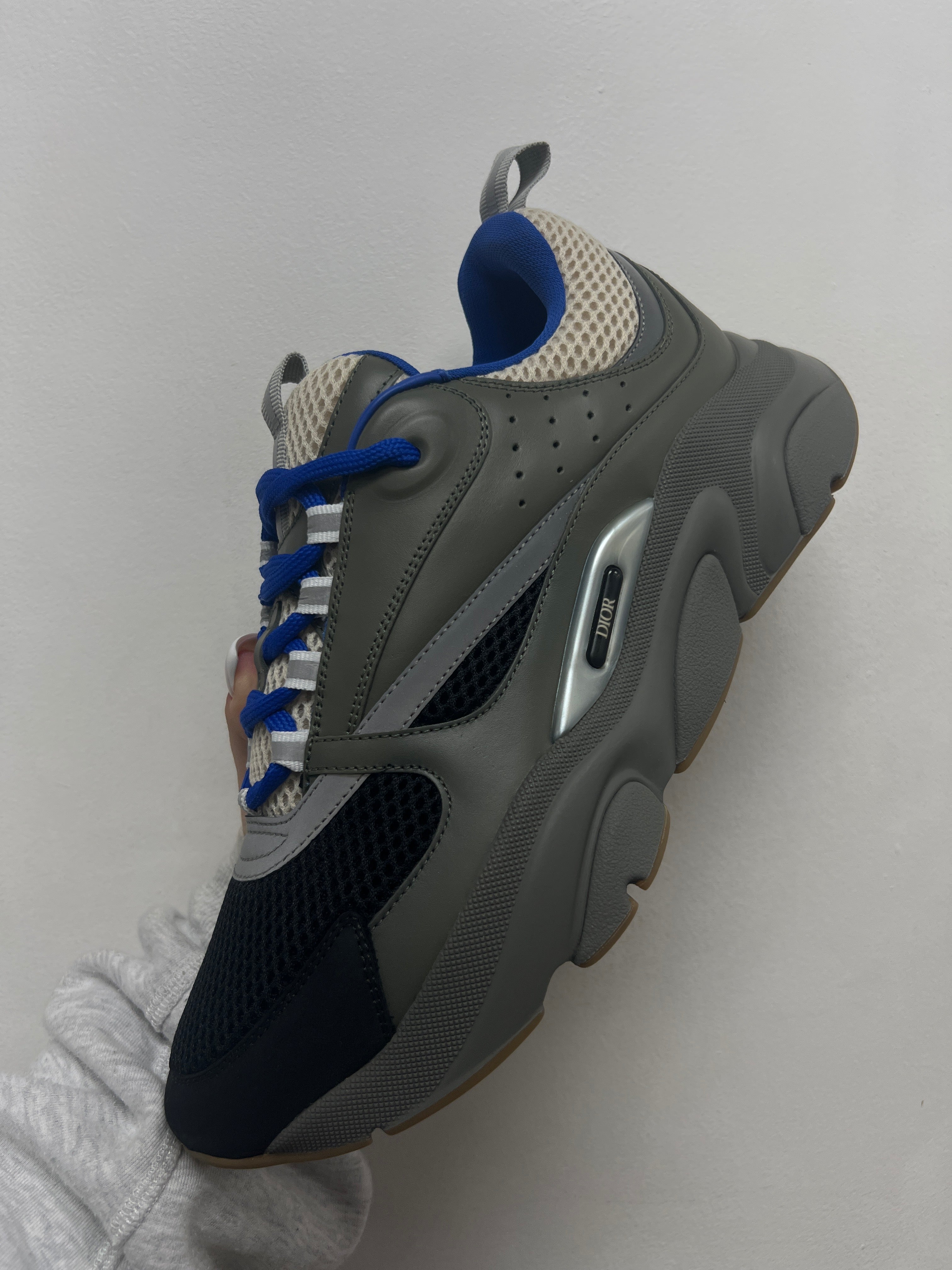 Dior B22 Olive Green Blue Sneakers