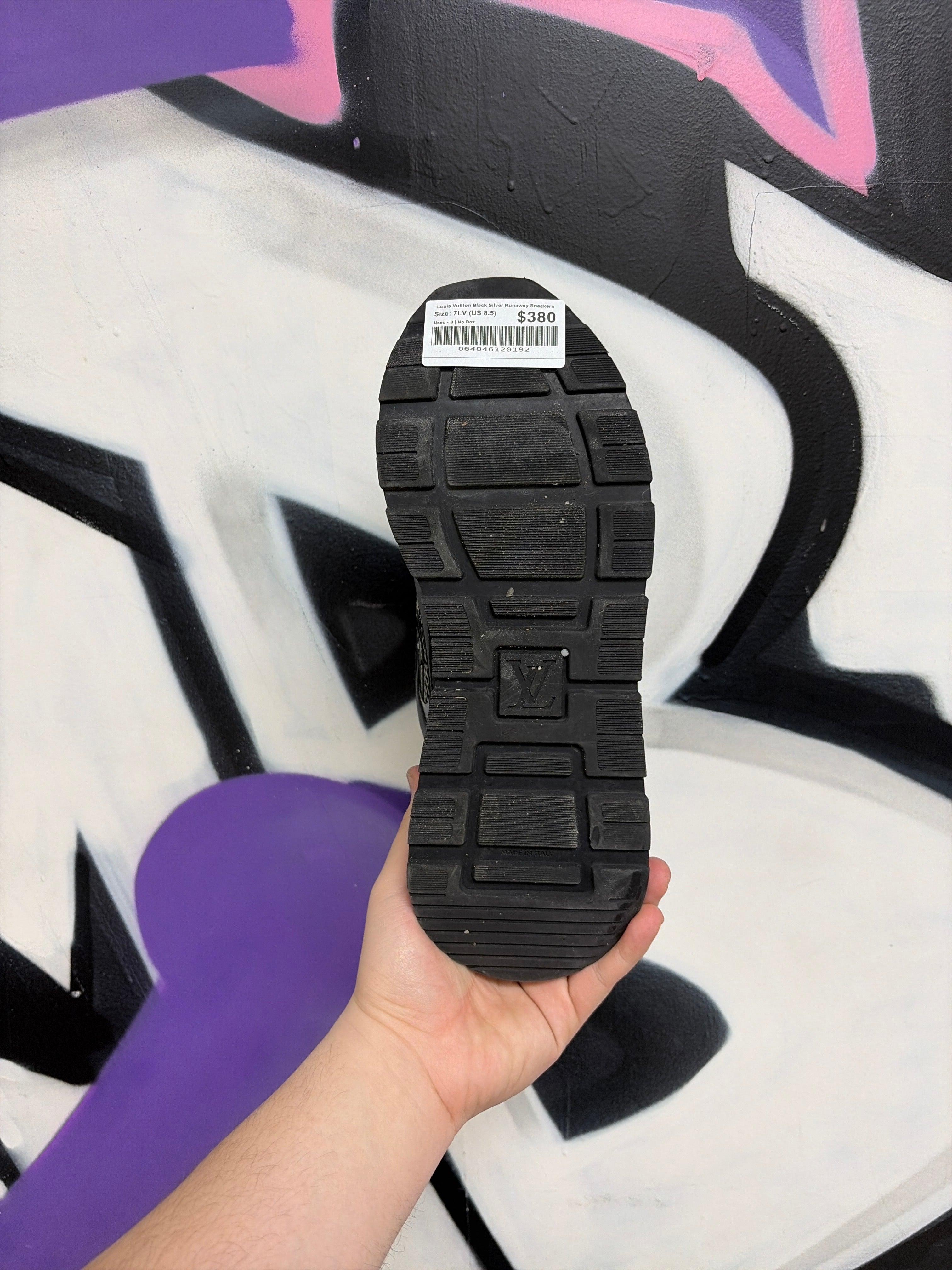 Louis Vuitton Black Silver Runaway Sneakers