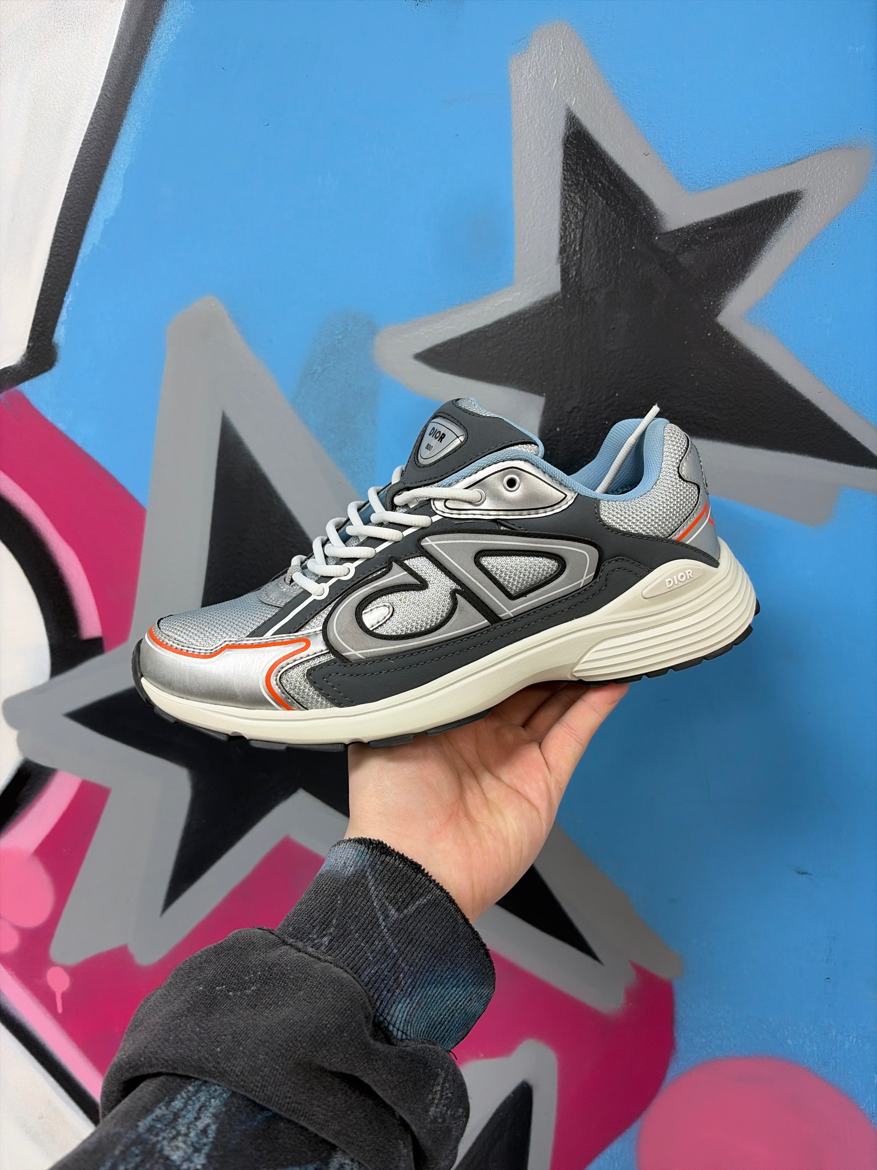 Dior B30 Grey Silver Sneakers