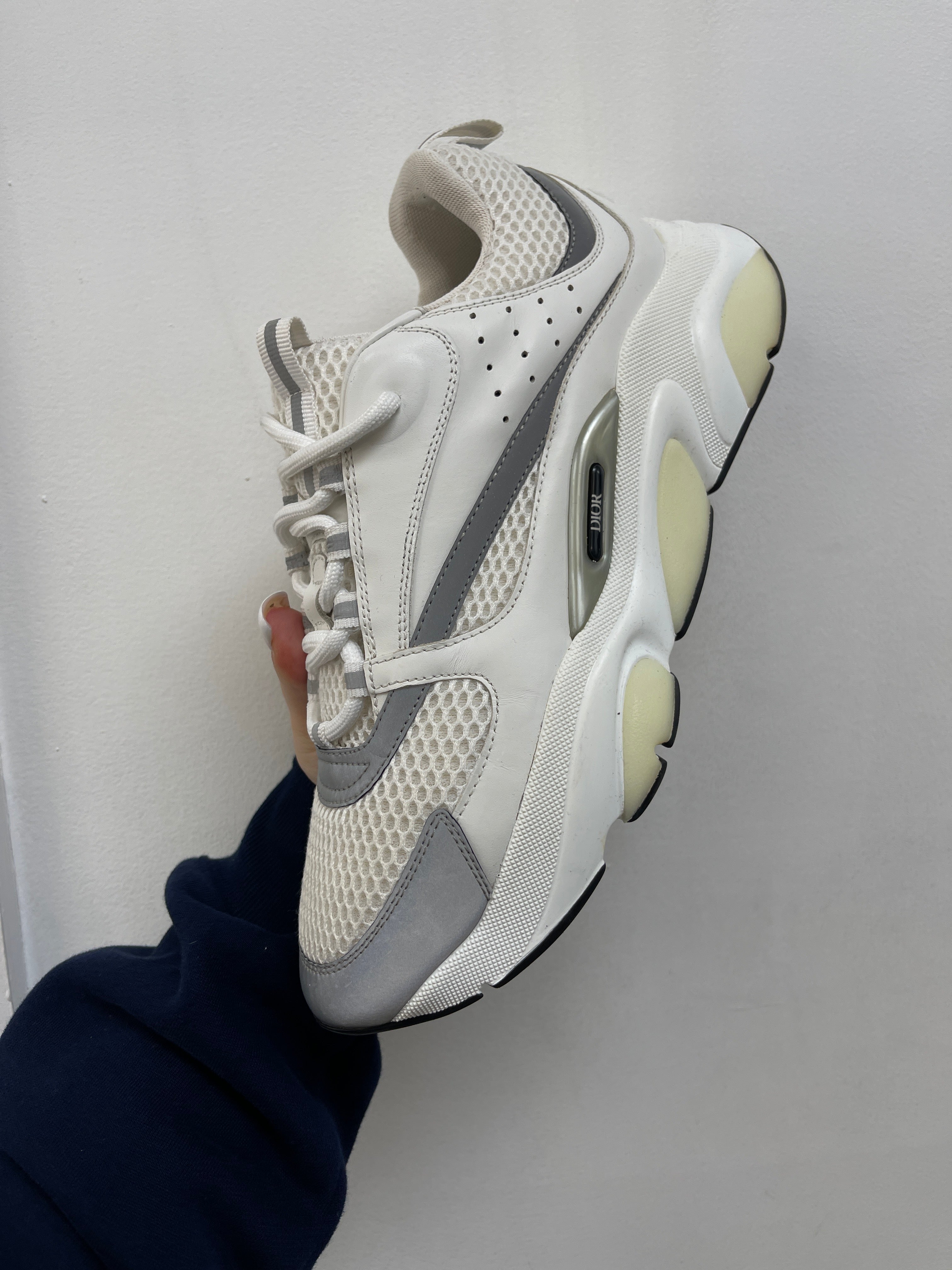 Dior White Silver B22 Sneakers