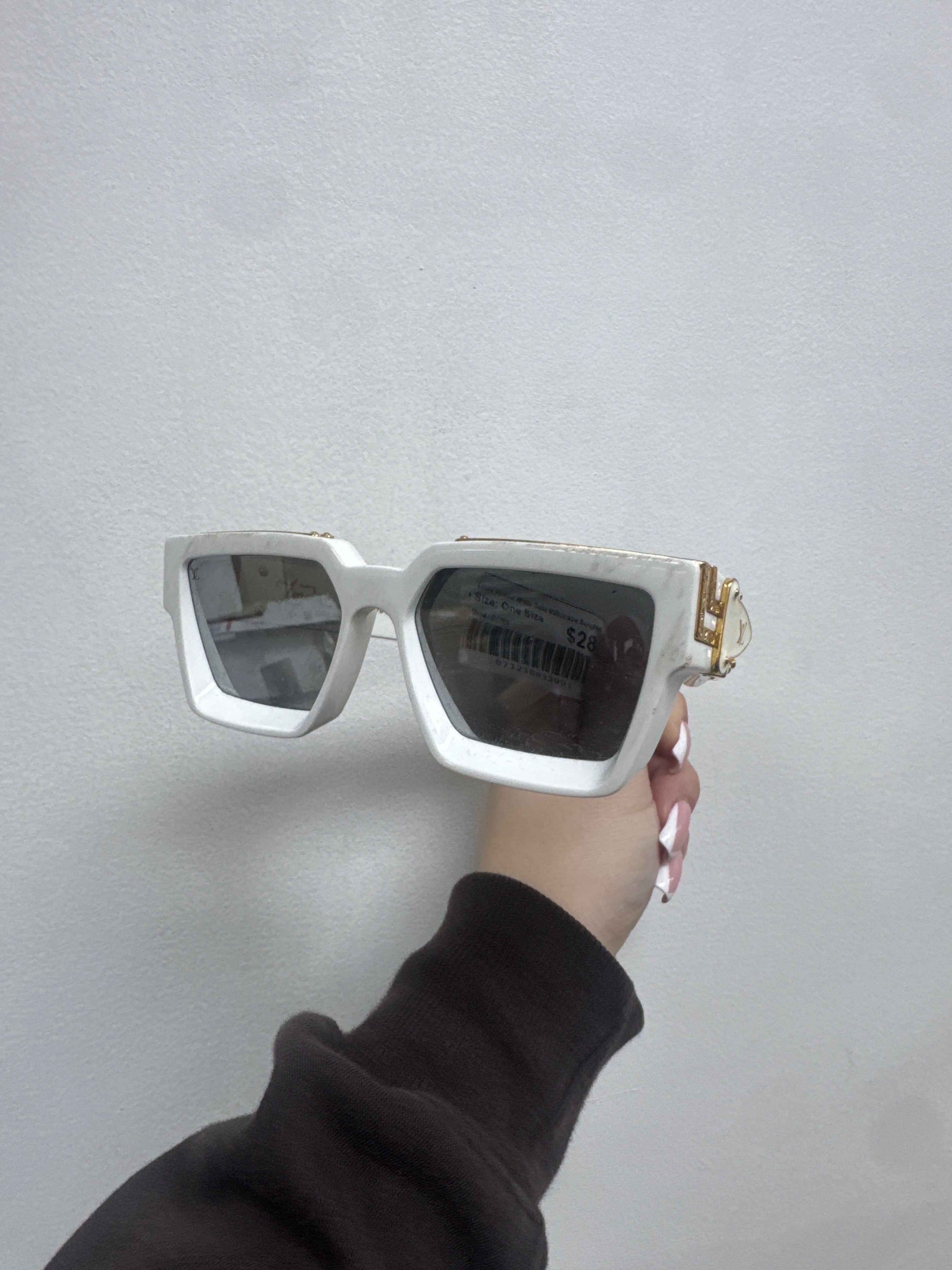 Louis Vuitton White Gold Millionaire Sunglasses
