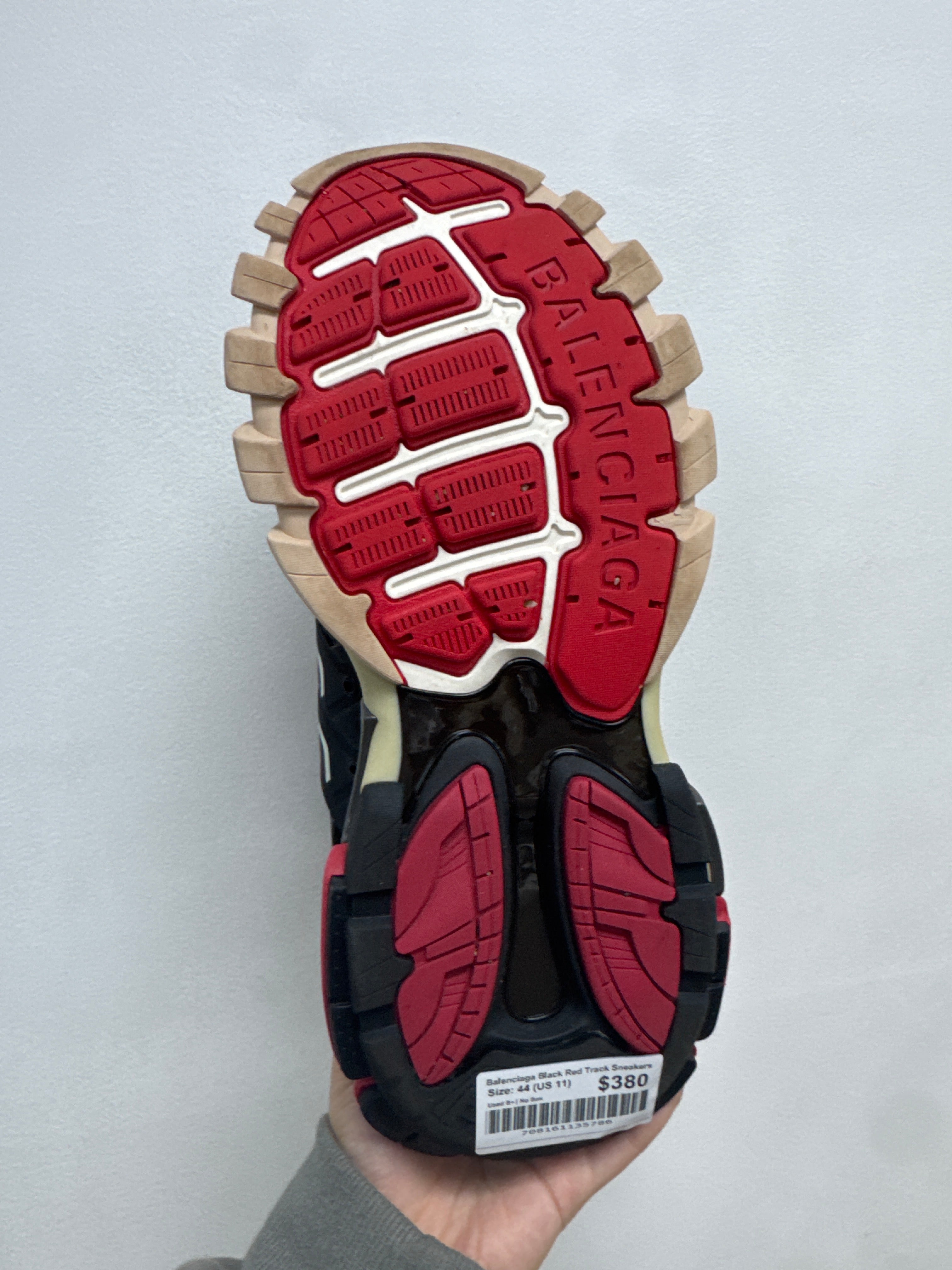 Balenciaga Black Red Track Sneakers