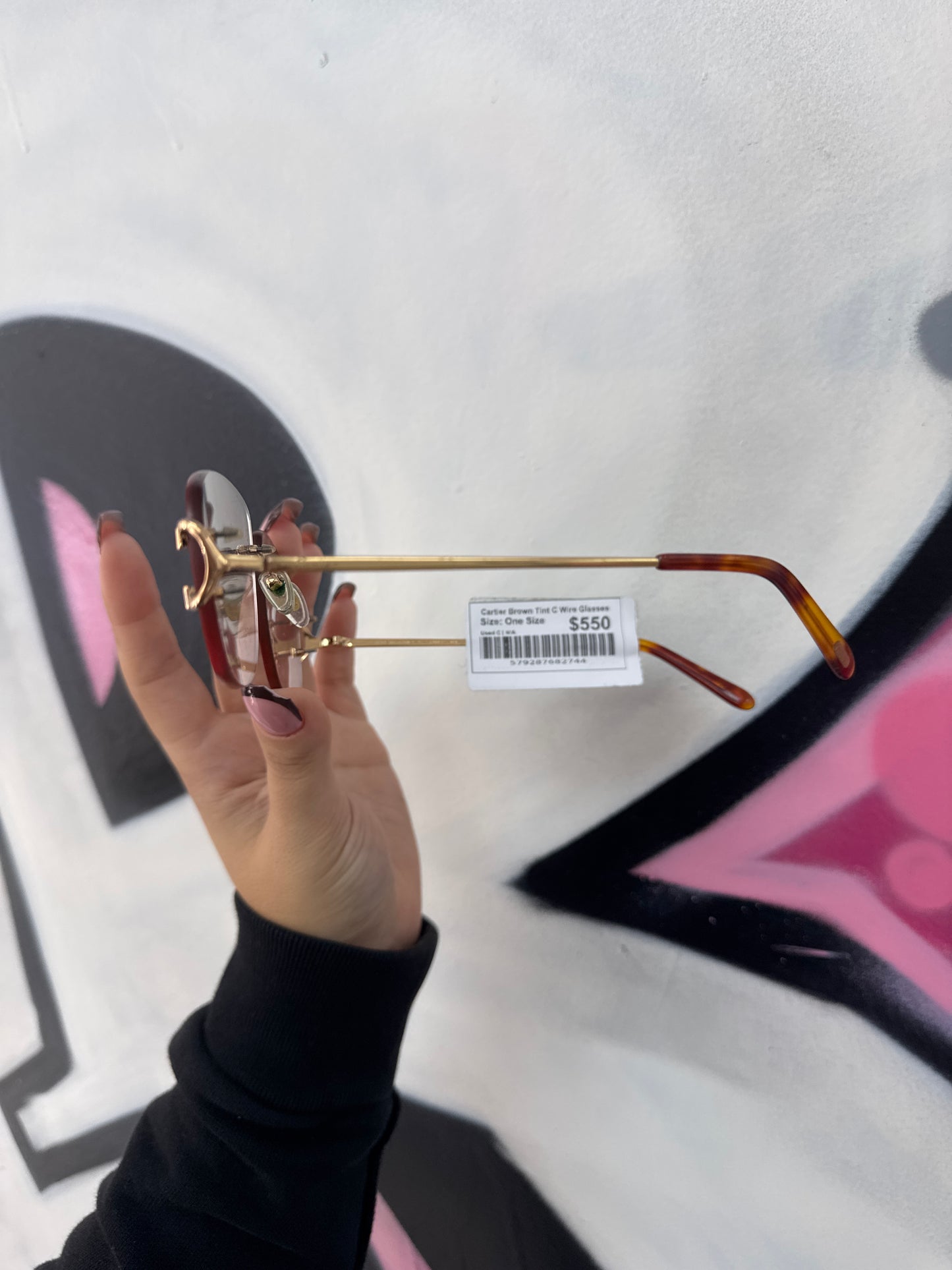 Cartier Brown Tint C Wire Glasses
