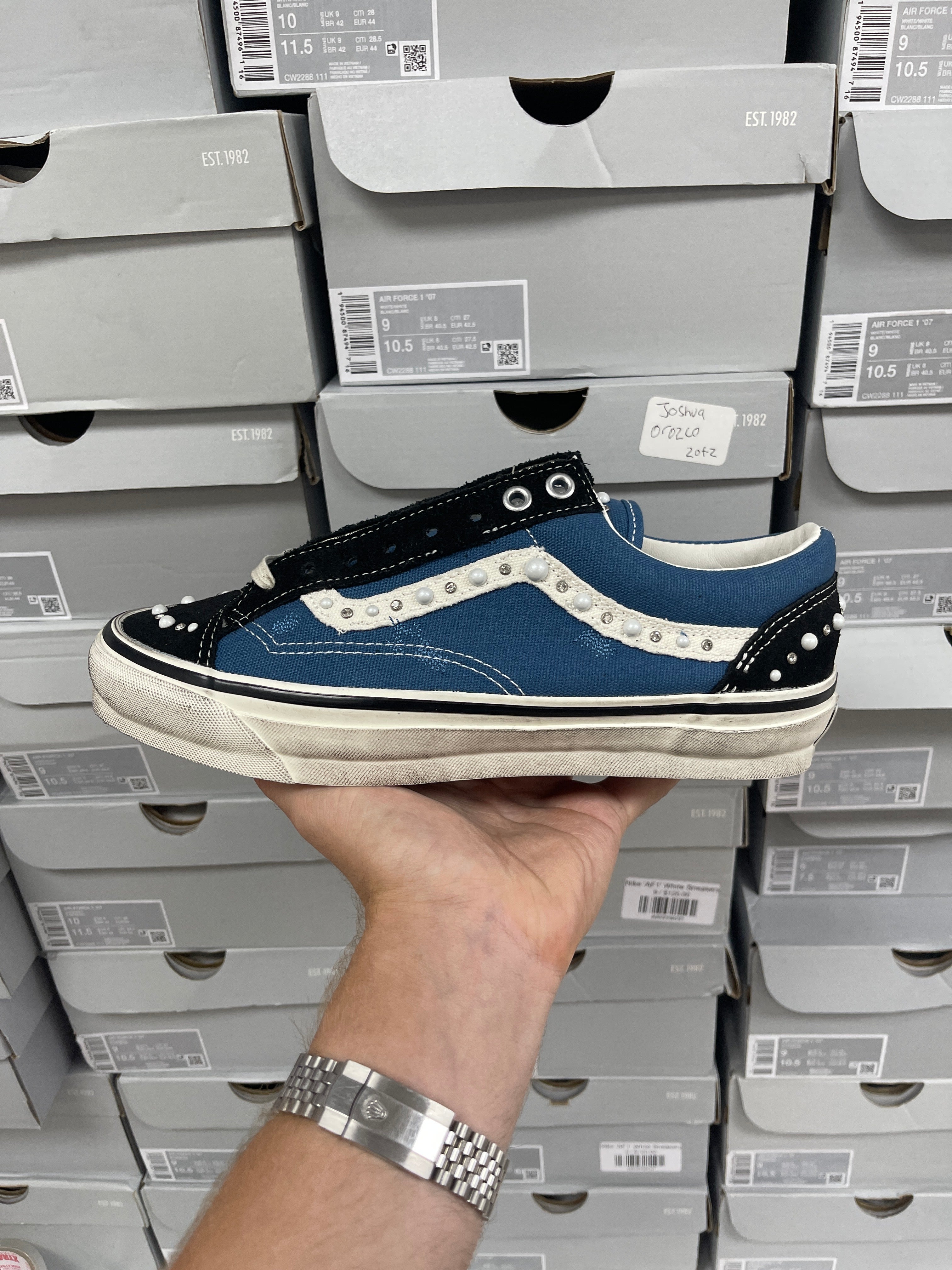 Vans Blue Pearlized Sneakers