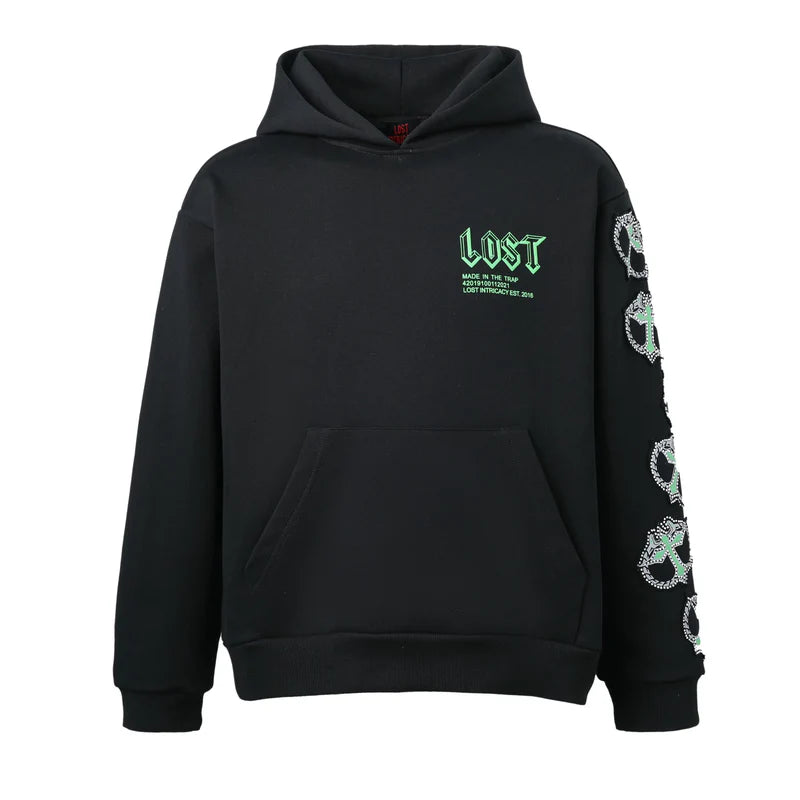 Lost Intricacy 'MITT' Black & Green Hoodie