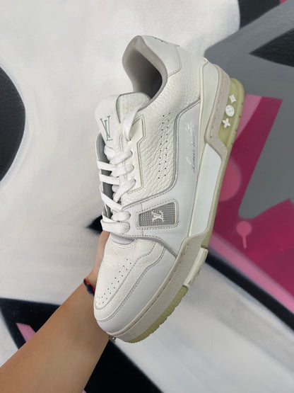 LV White 54 Trainer (NO INSOLE LV 7.5) Used No Box