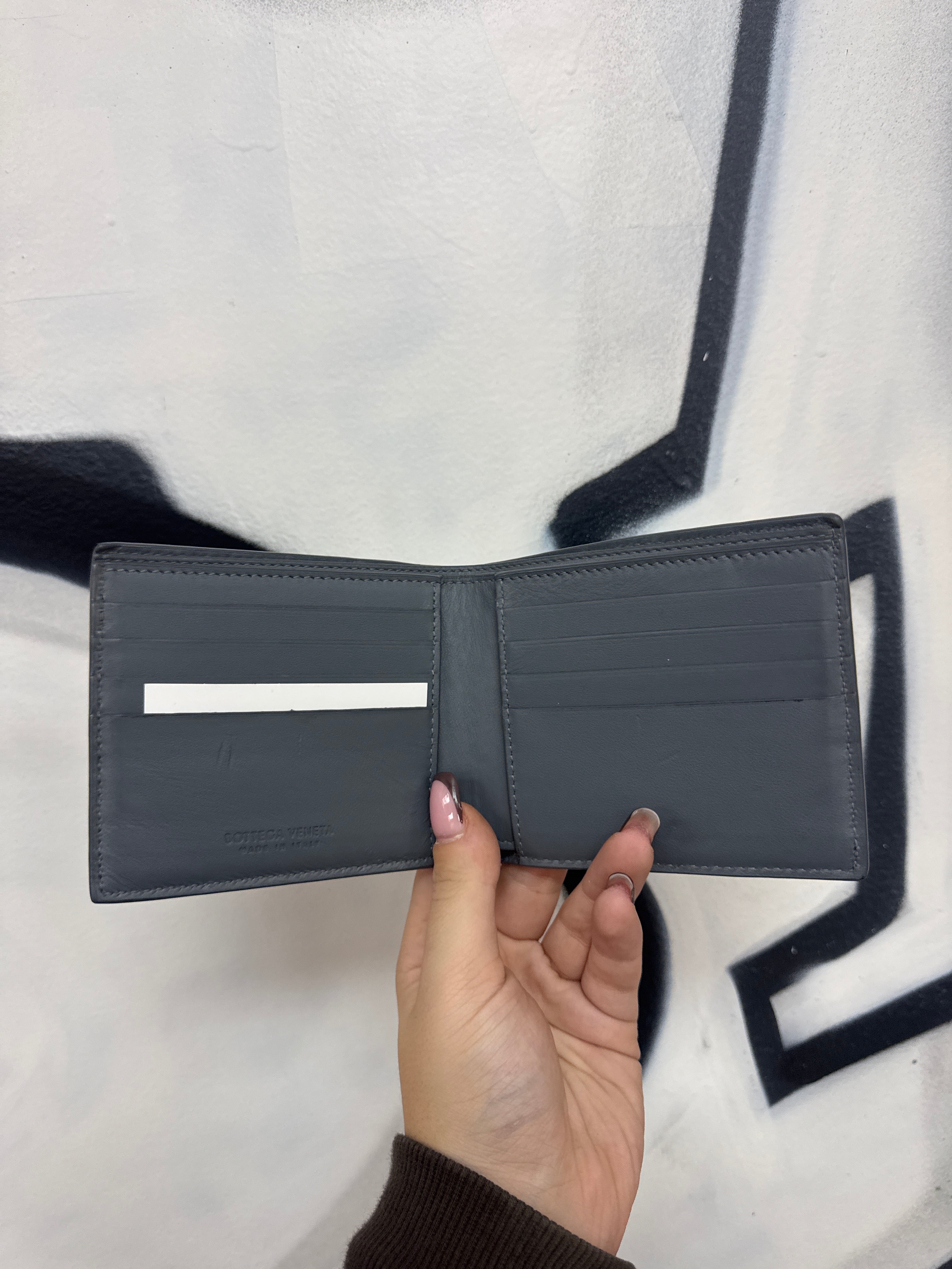 Bottega Veneta Grey Waffle Wallet