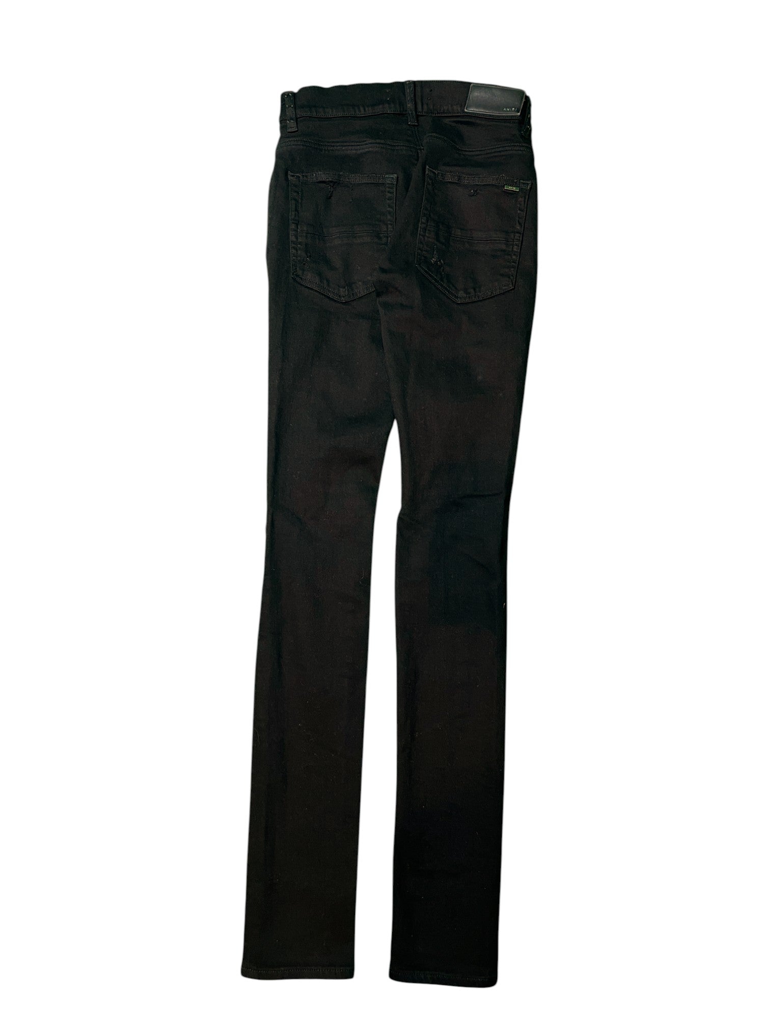 Amiri Thrasher Ripped Plain Black Jeans