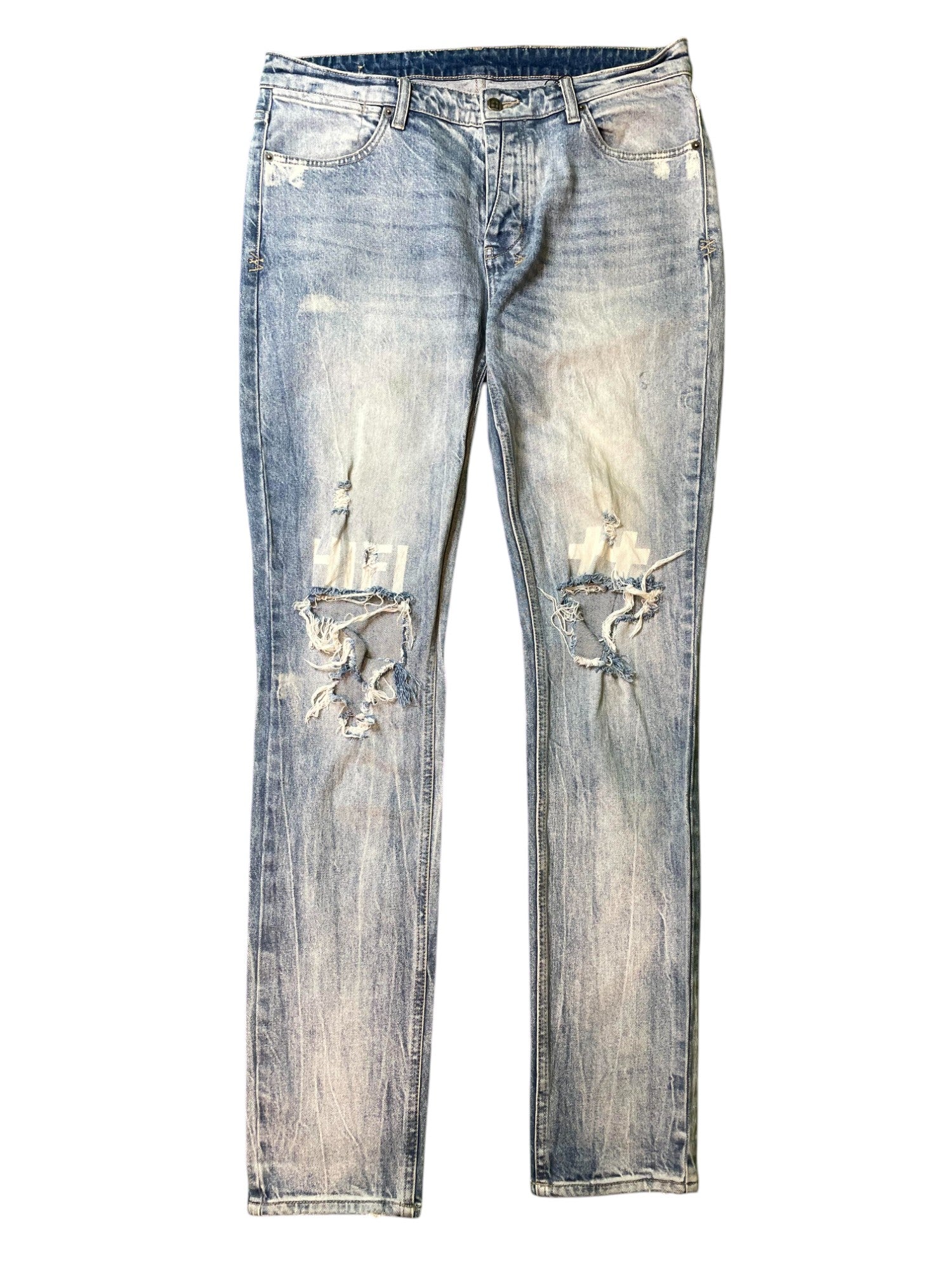 Ksubi Tattered Blue Jeans