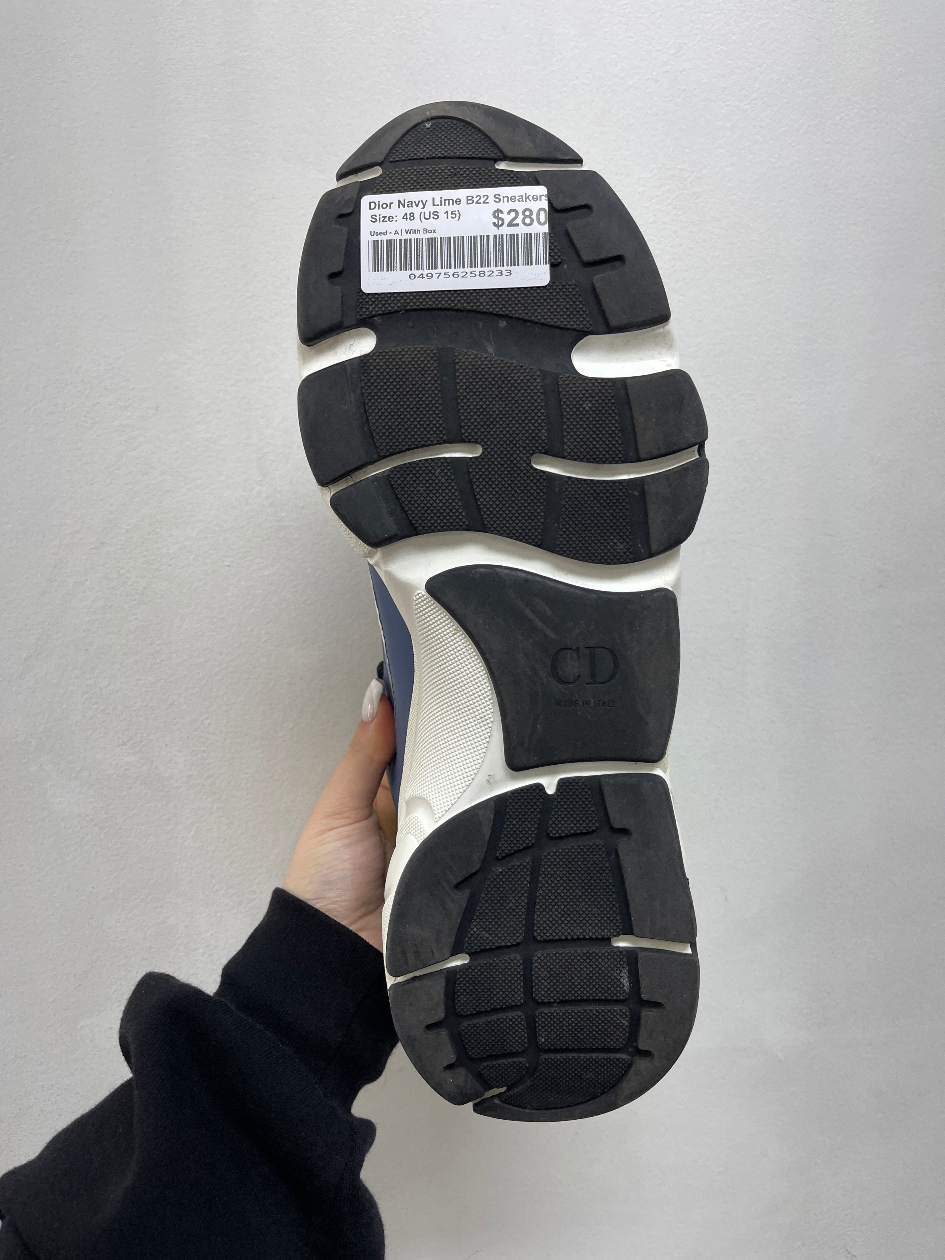 Dior Navy Lime B22 Sneakers