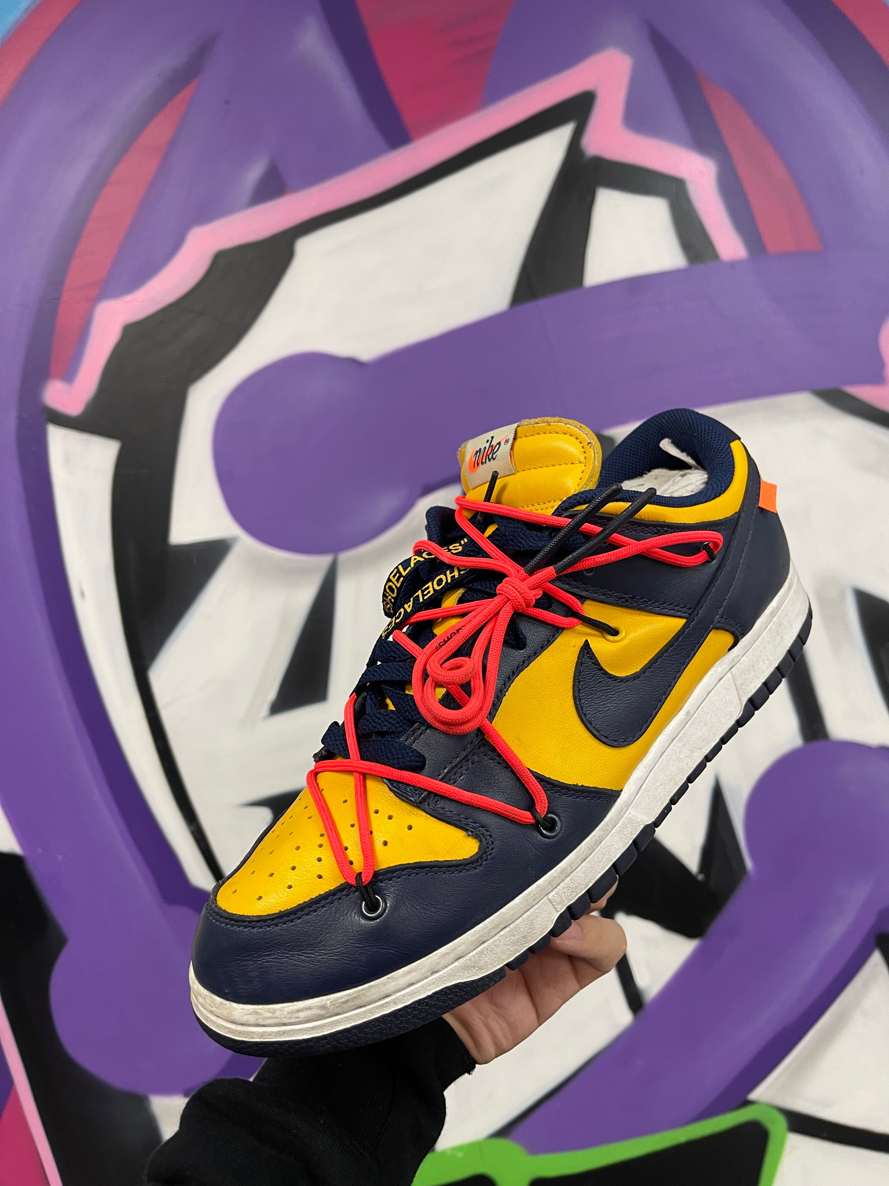 Nike Off White Dunk Low Michigan State Sneakers