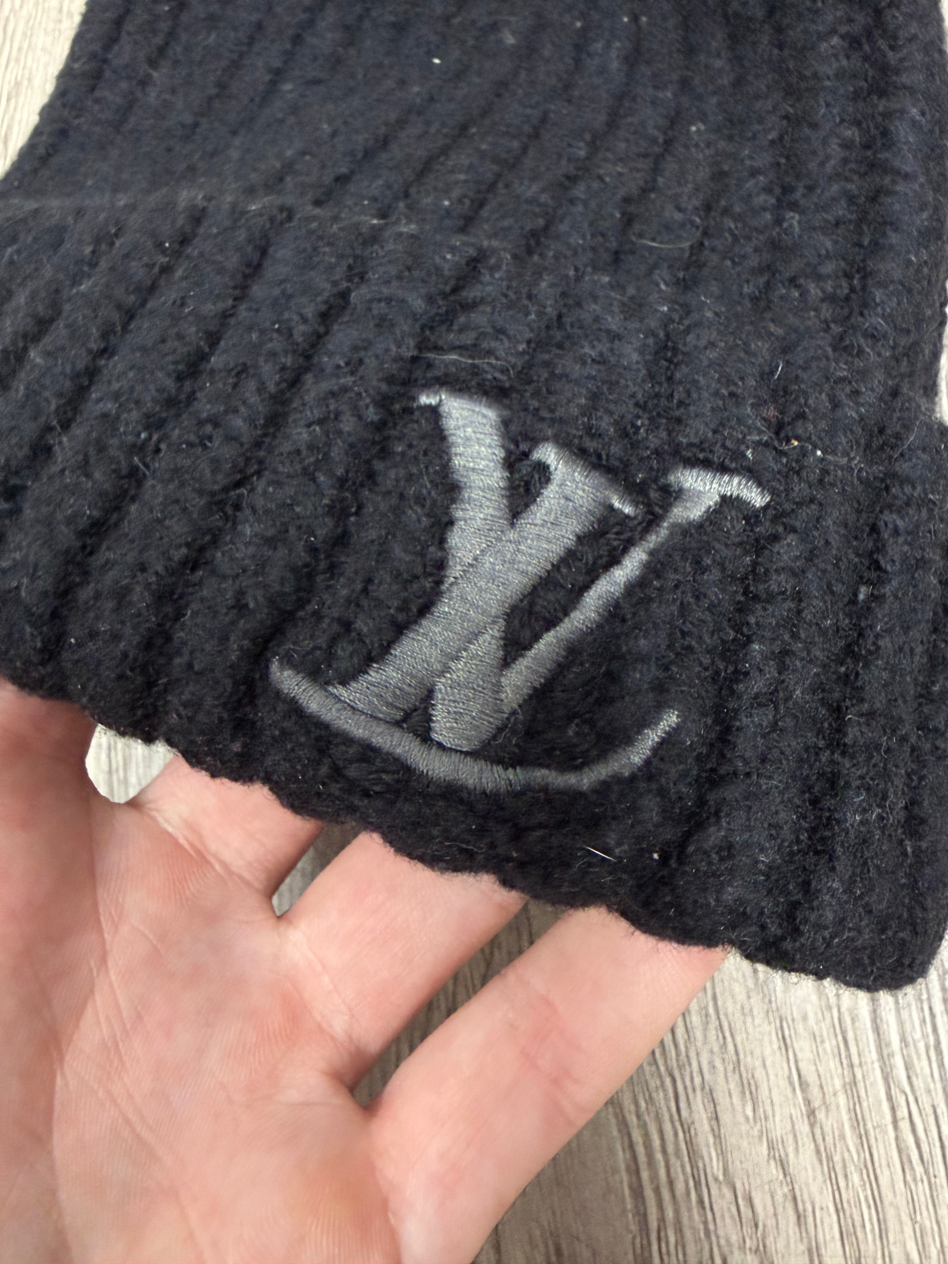 Louis Vuitton Black Grey Dual (Shrunk) Beanie