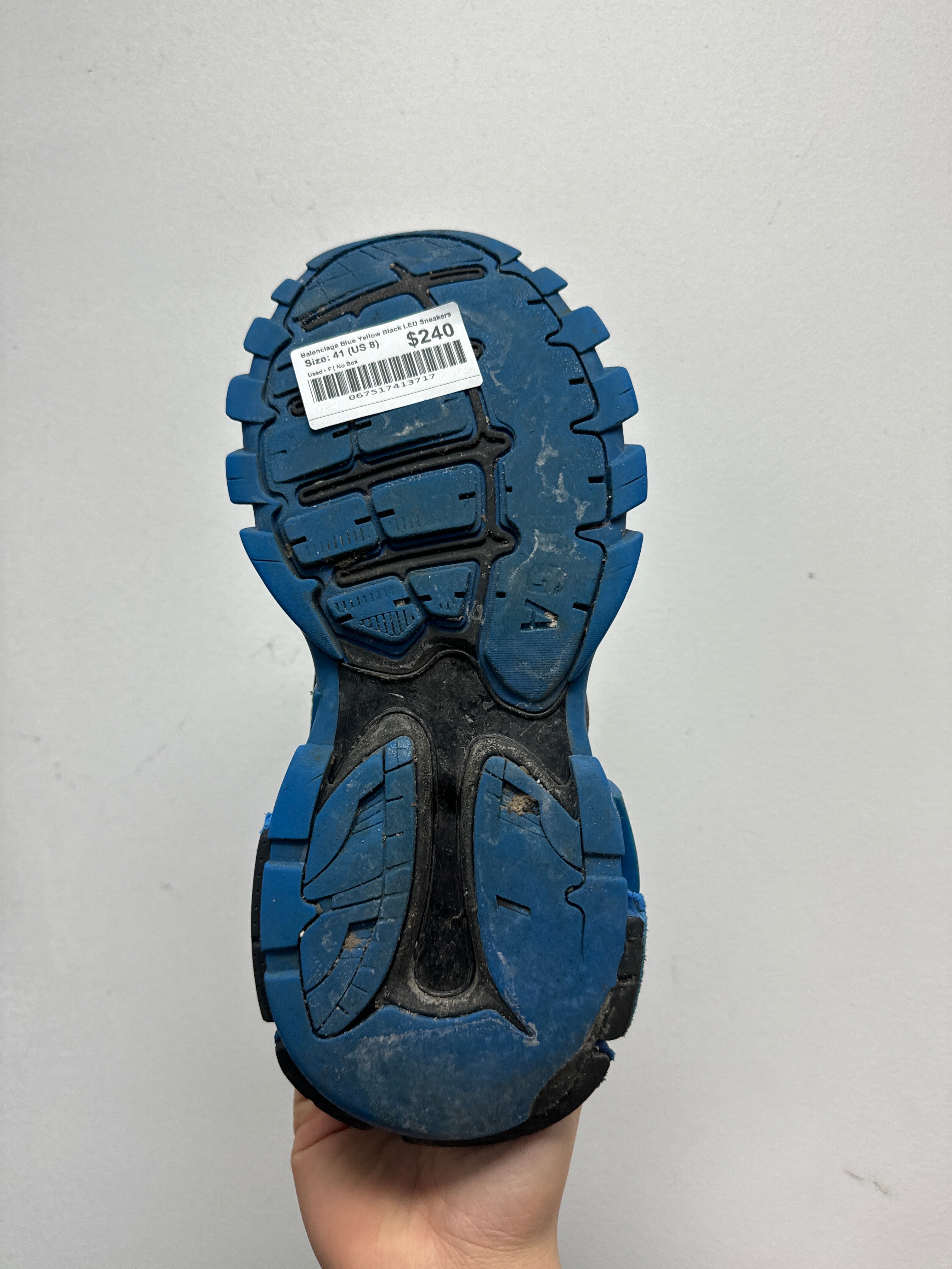 Balenciaga Blue Yellow Black LED Sneakers