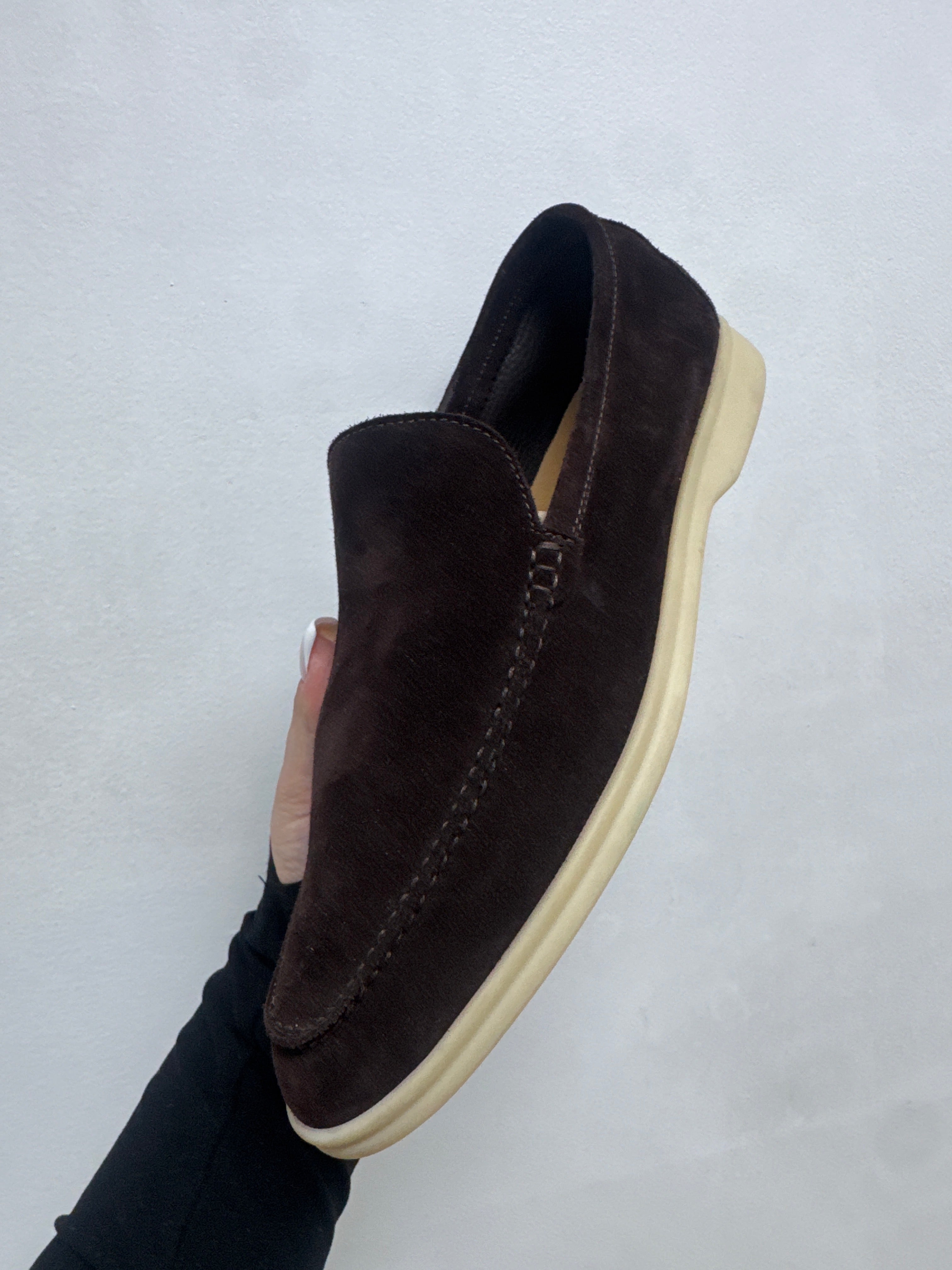 Loro Piana Brown Suede Summer Walk Shoes
