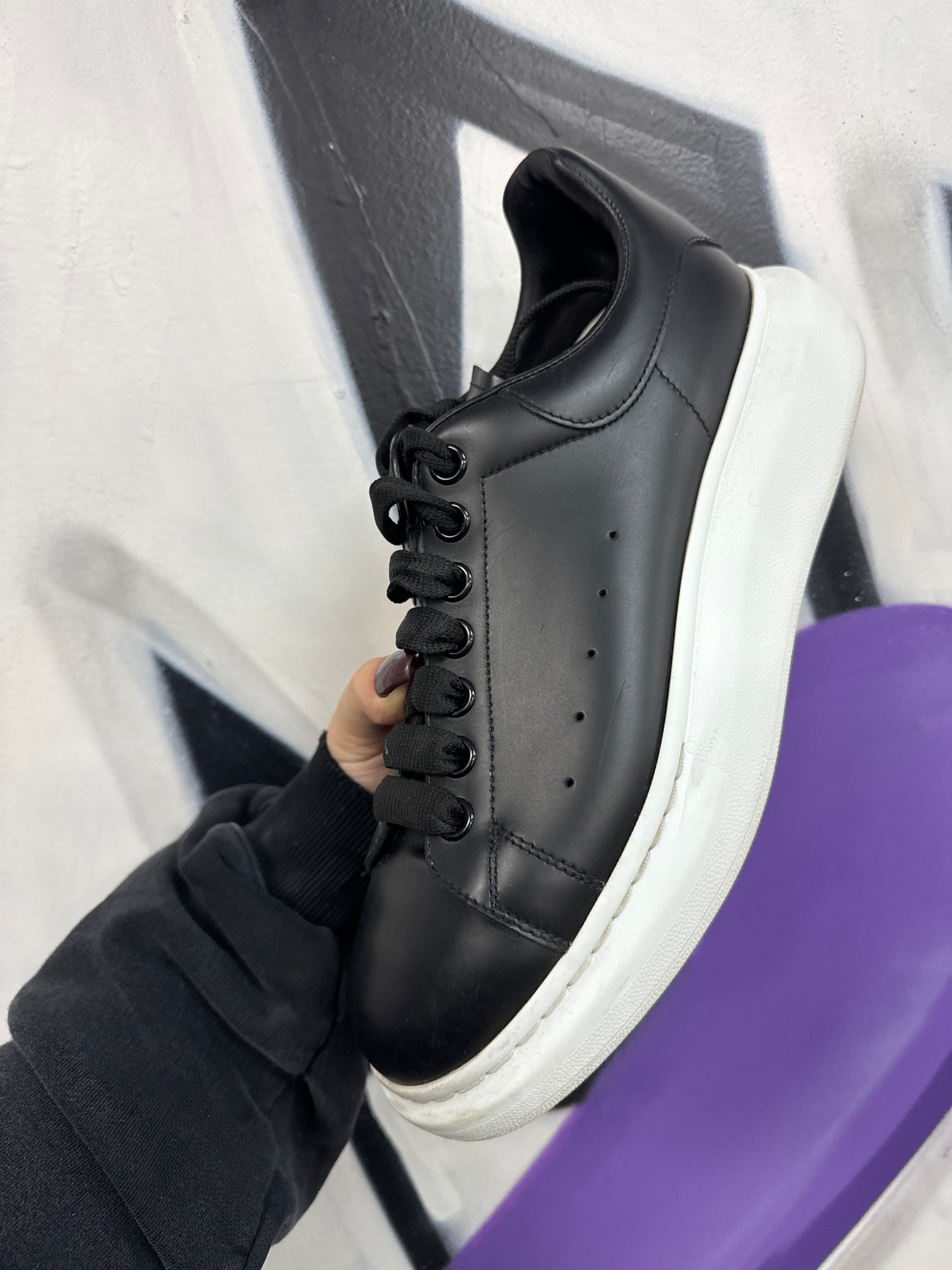 Alexander Mcqueen Black White Oversized Sneakers Sneakers