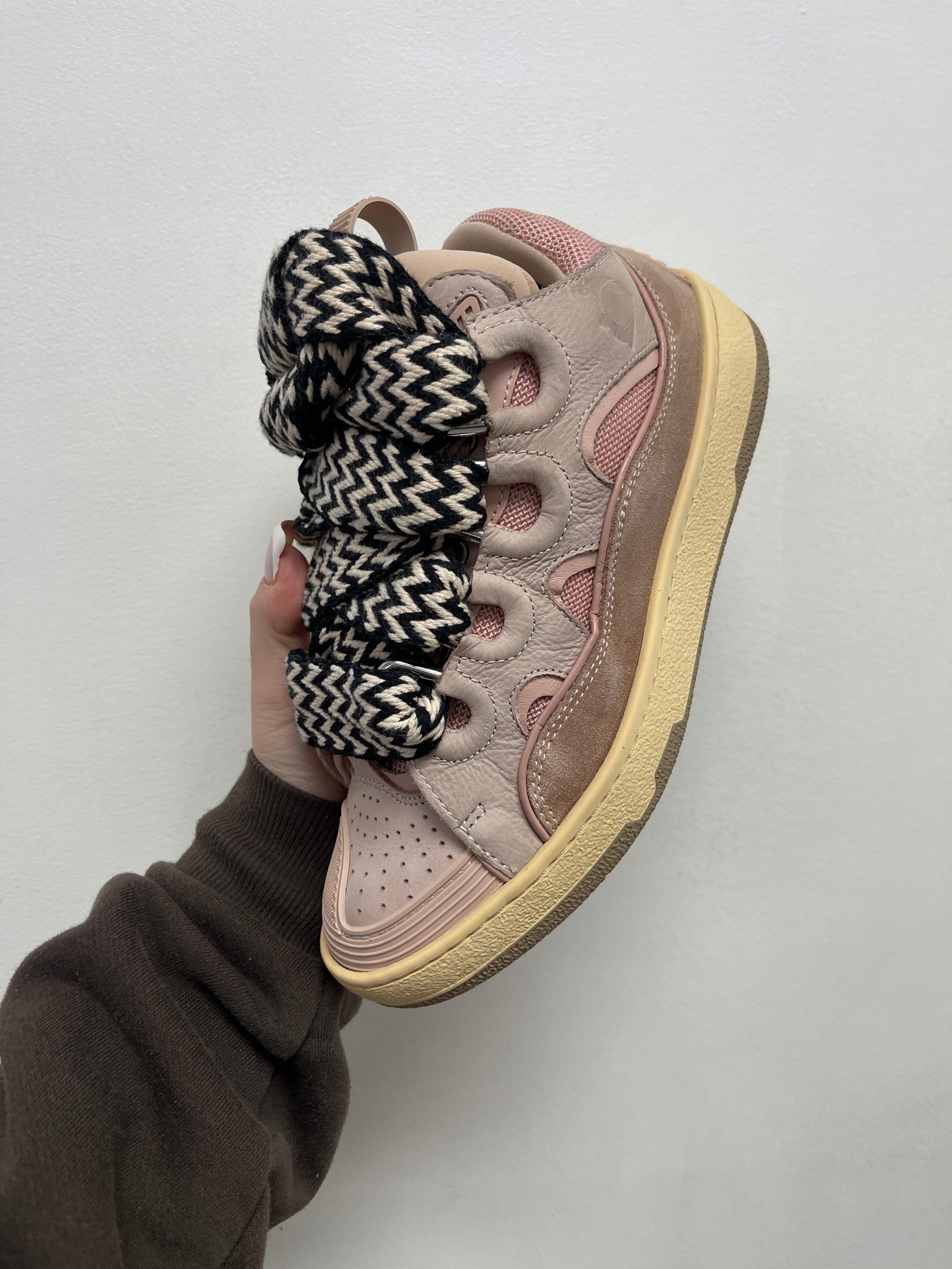 Lanvin Curb Blush Pink Sneakers