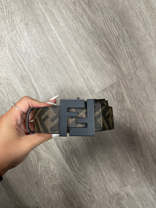 Fendi FF Monogram Belt Brown Used