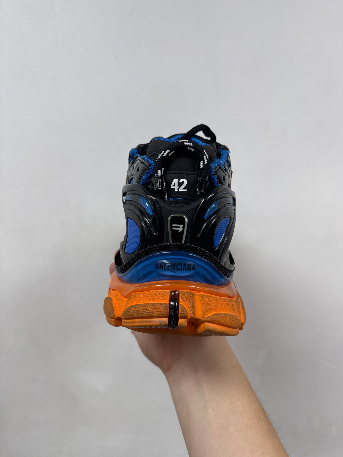 Balenciaga Blue Orange Chunky Runner Sneakers