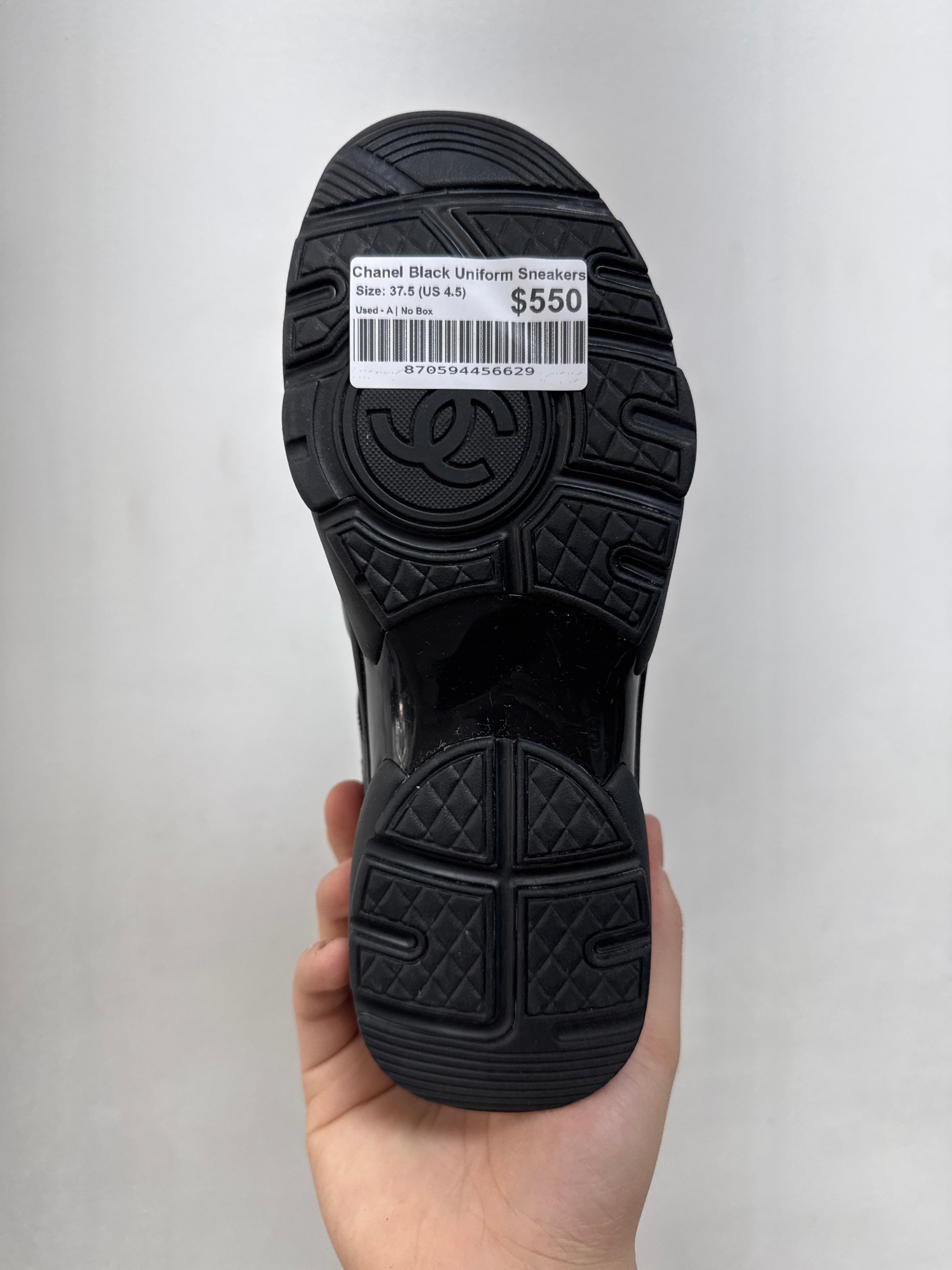 Chanel Black Uniform Sneakers