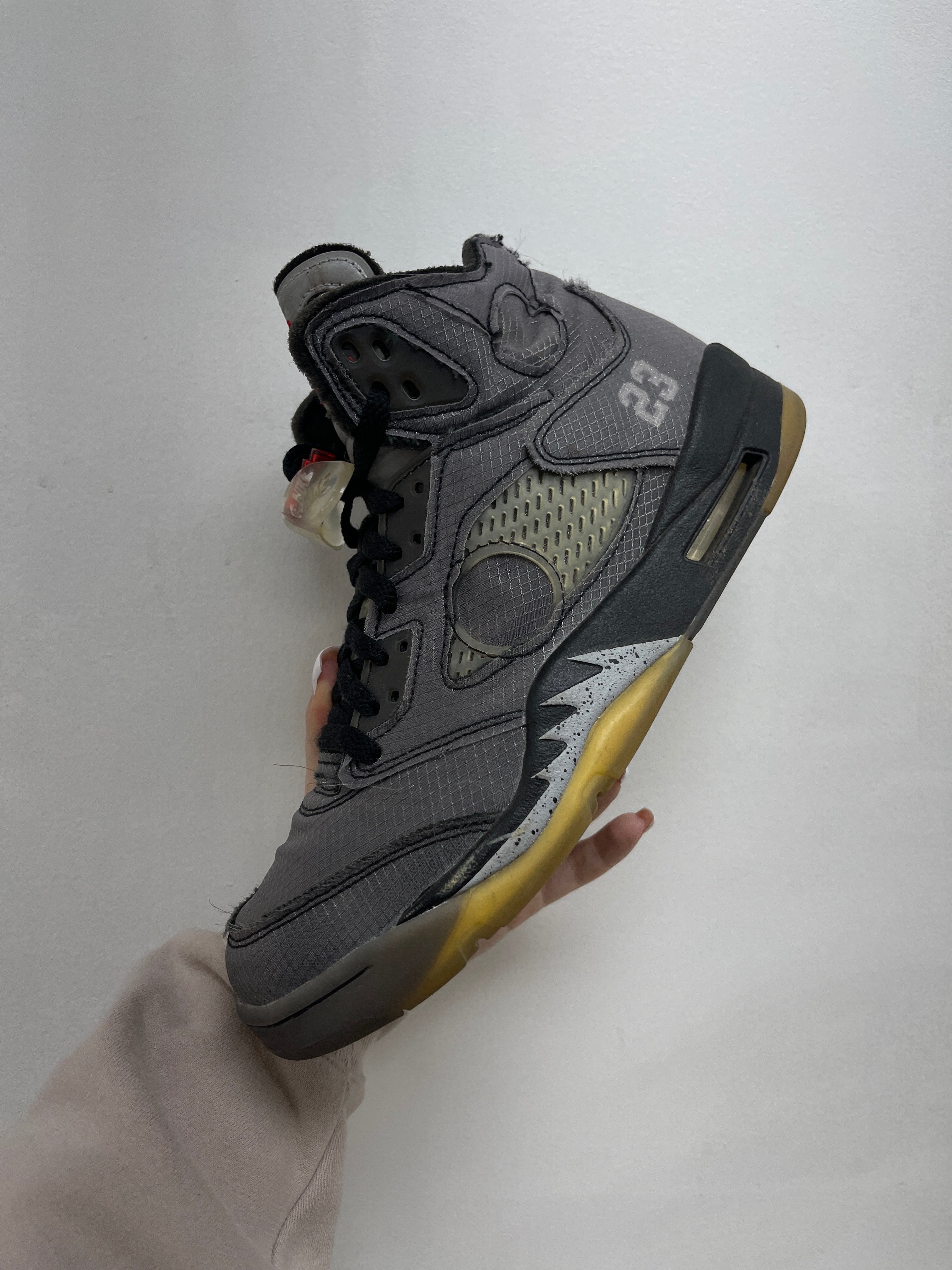 Jordan 5 x Off-White Muslin Sneakers
