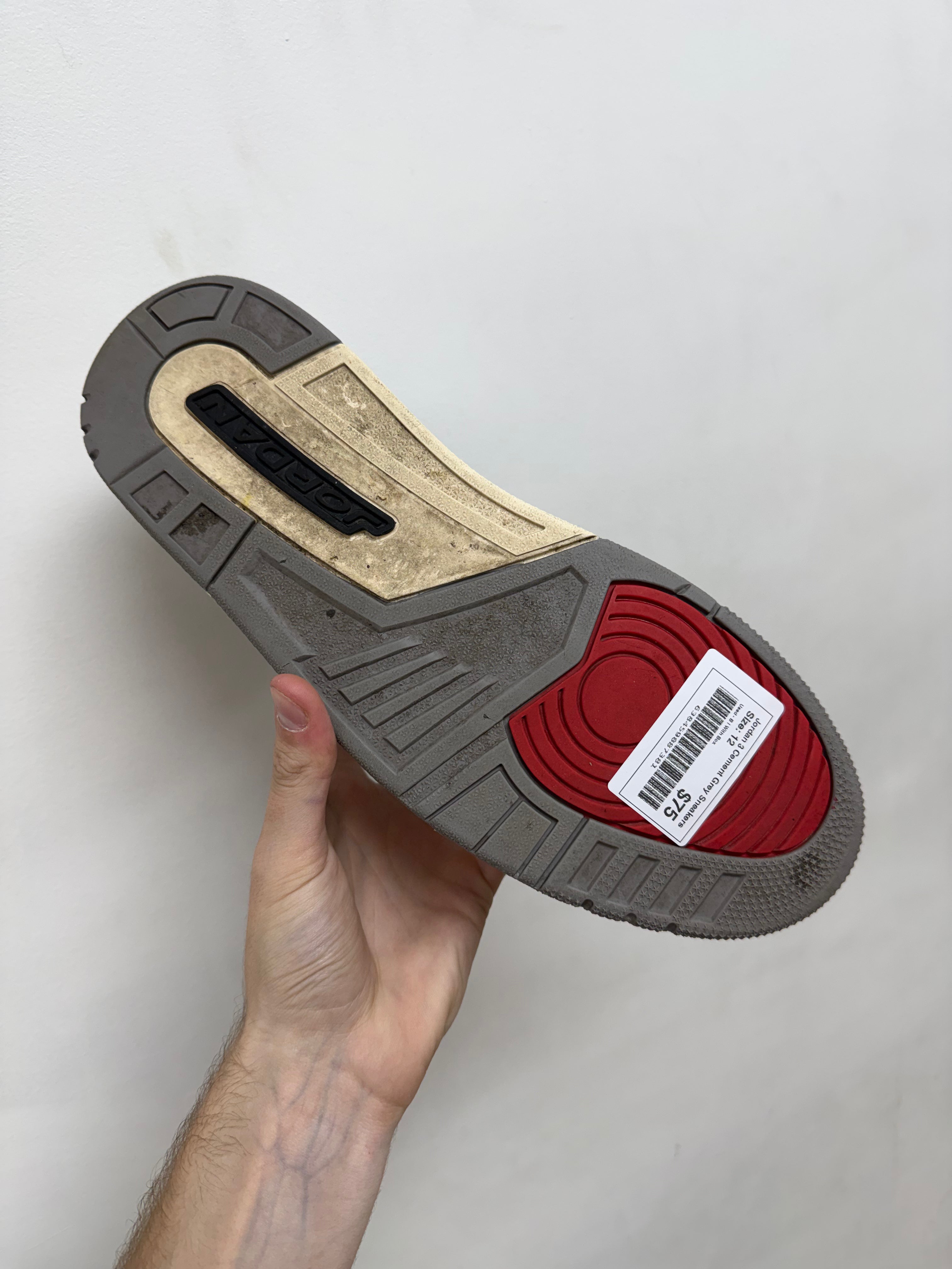 Jordan 3 Cement Grey Sneakers