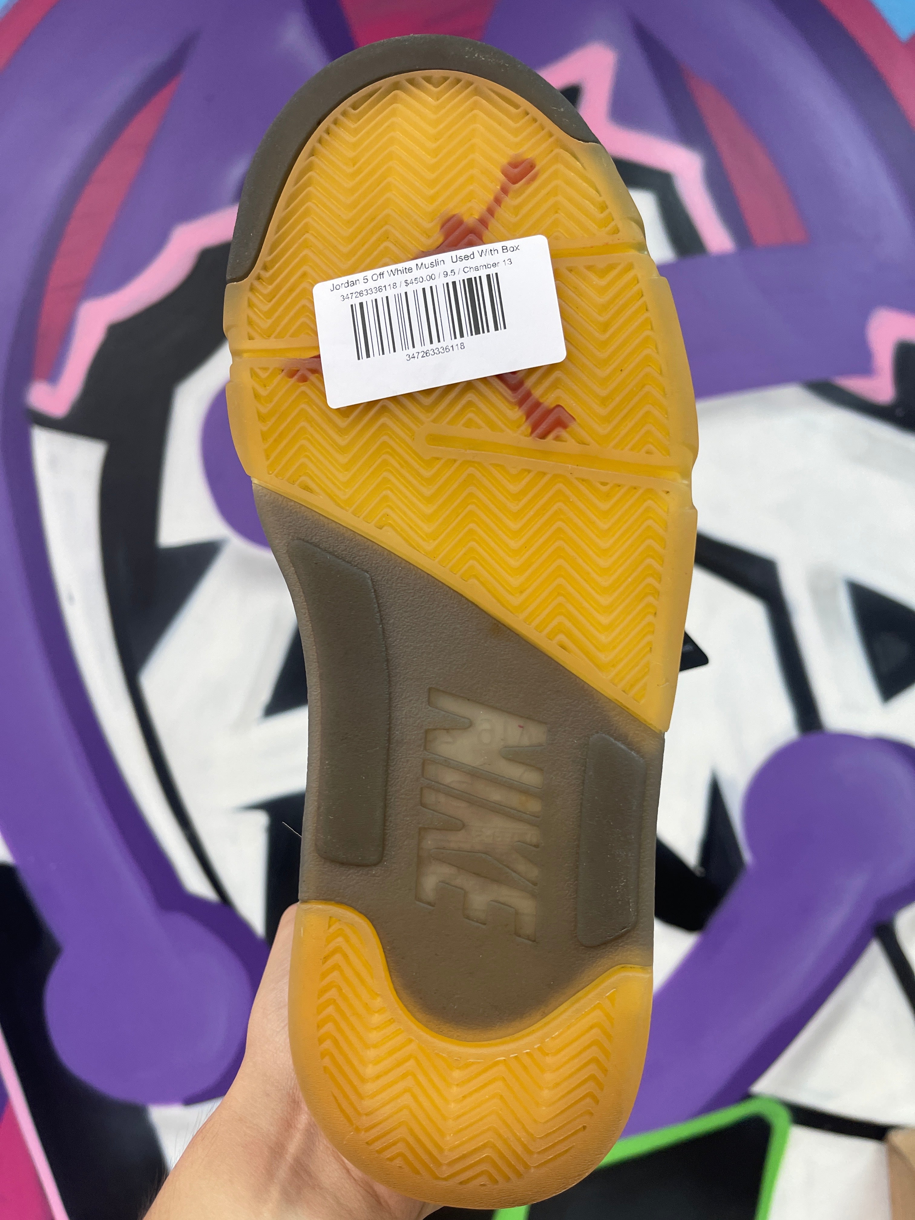 Jordan 5 Off White Muslin  Used With Box
