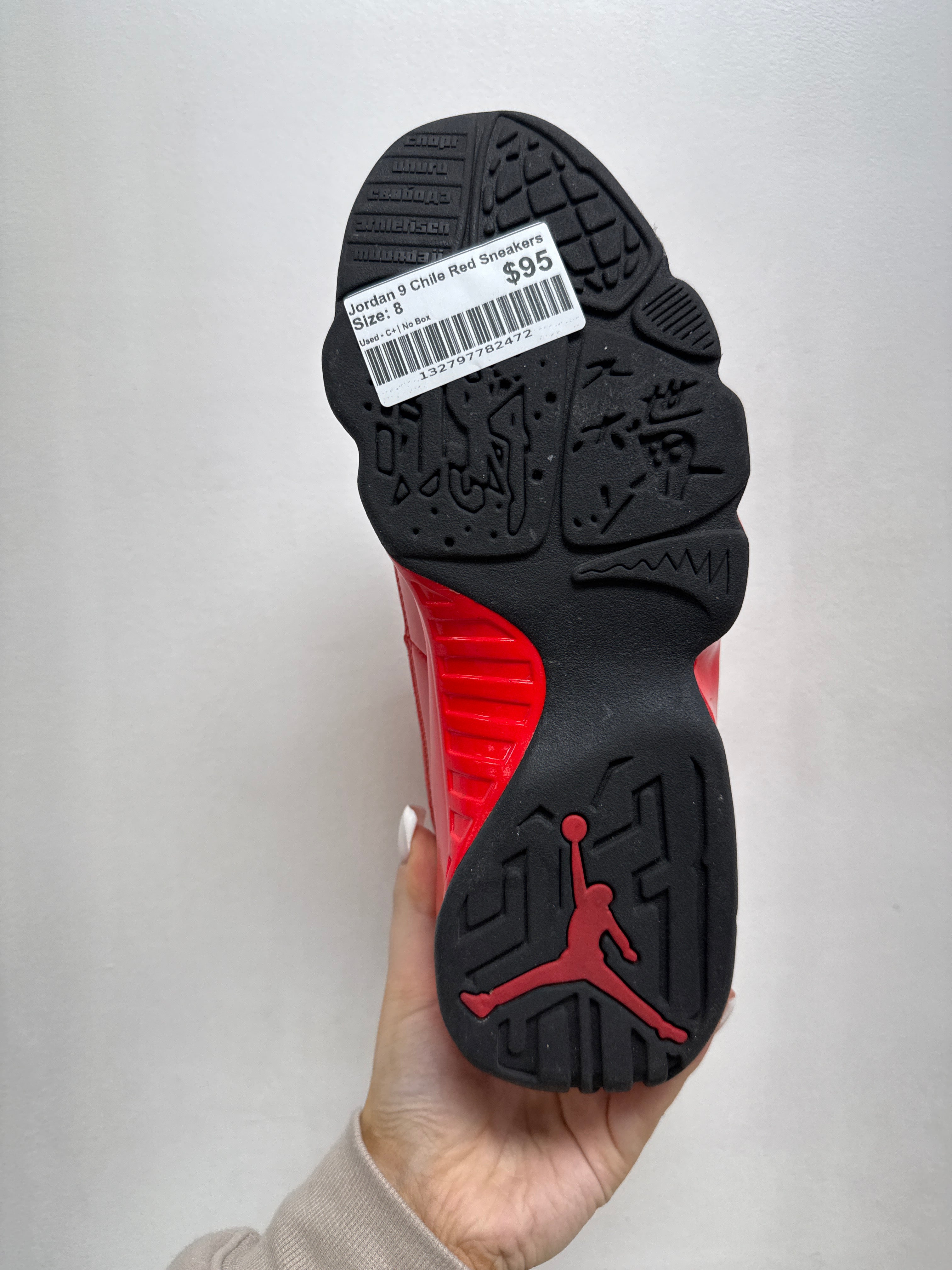 Jordan 9 Chile Red Sneakers