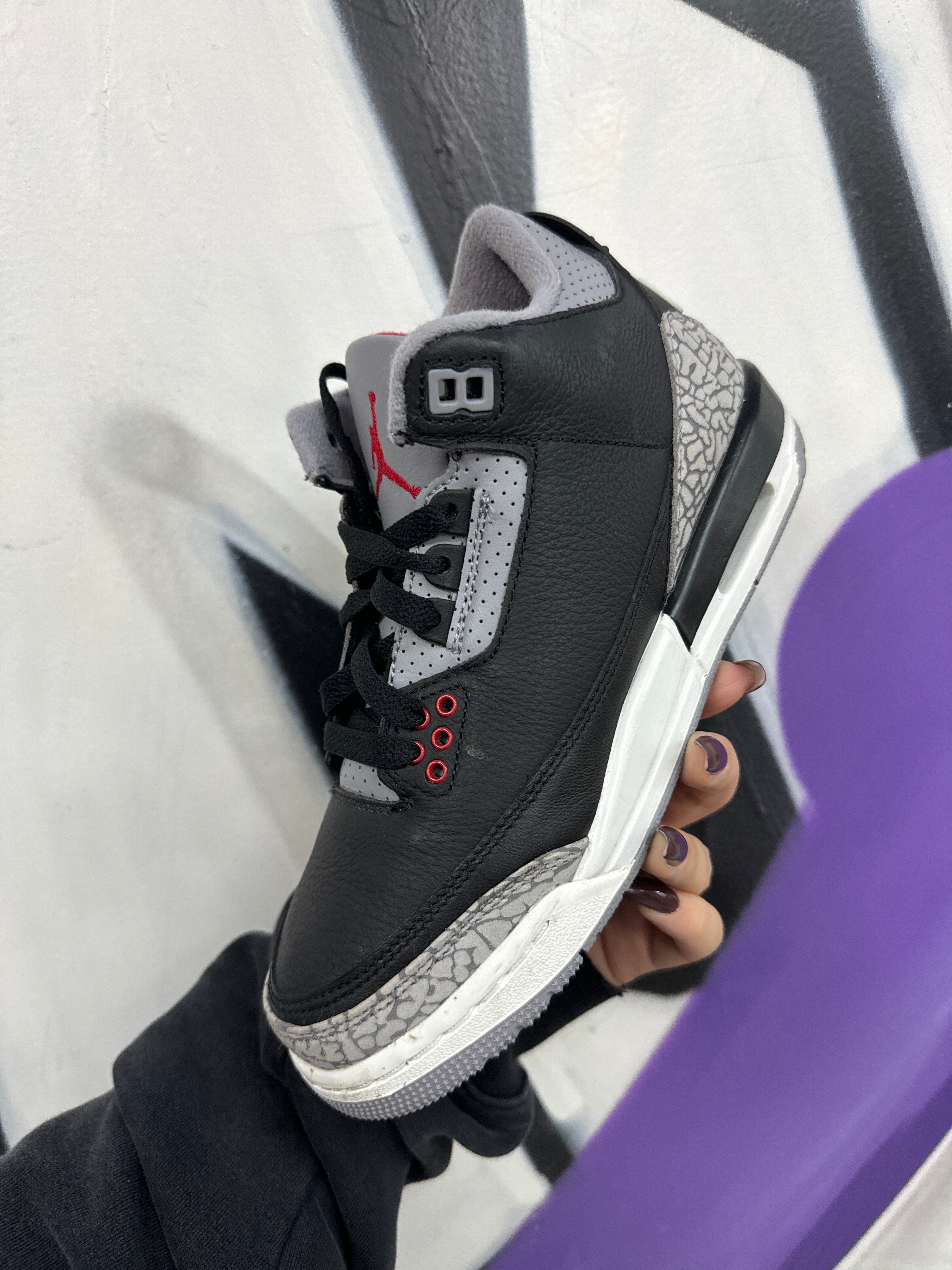 Jordan 3 Black Cement Sneakers