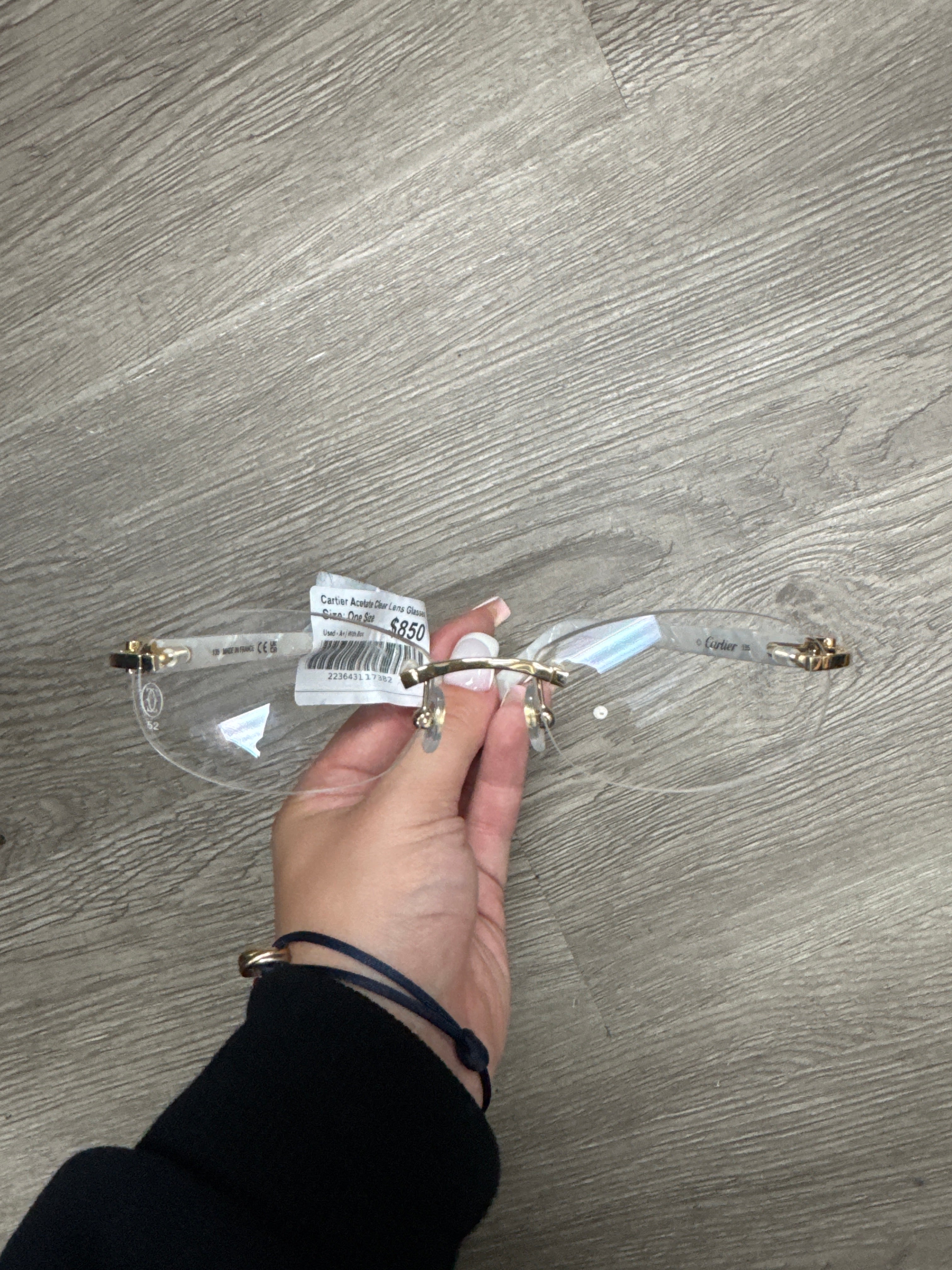 Cartier Acetate Clear Lens Glasses