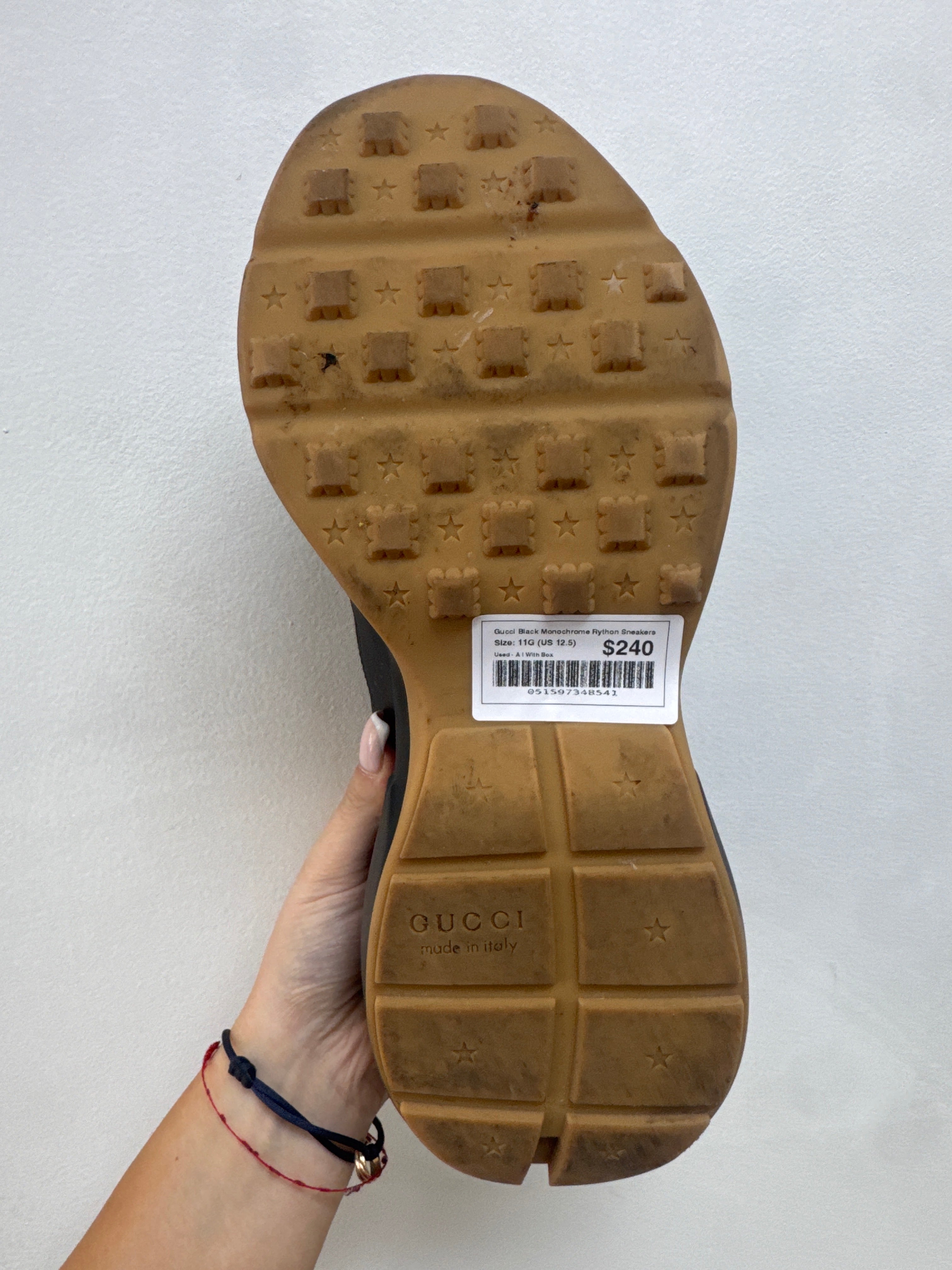 Gucci Black Monochrome Rython Sneakers