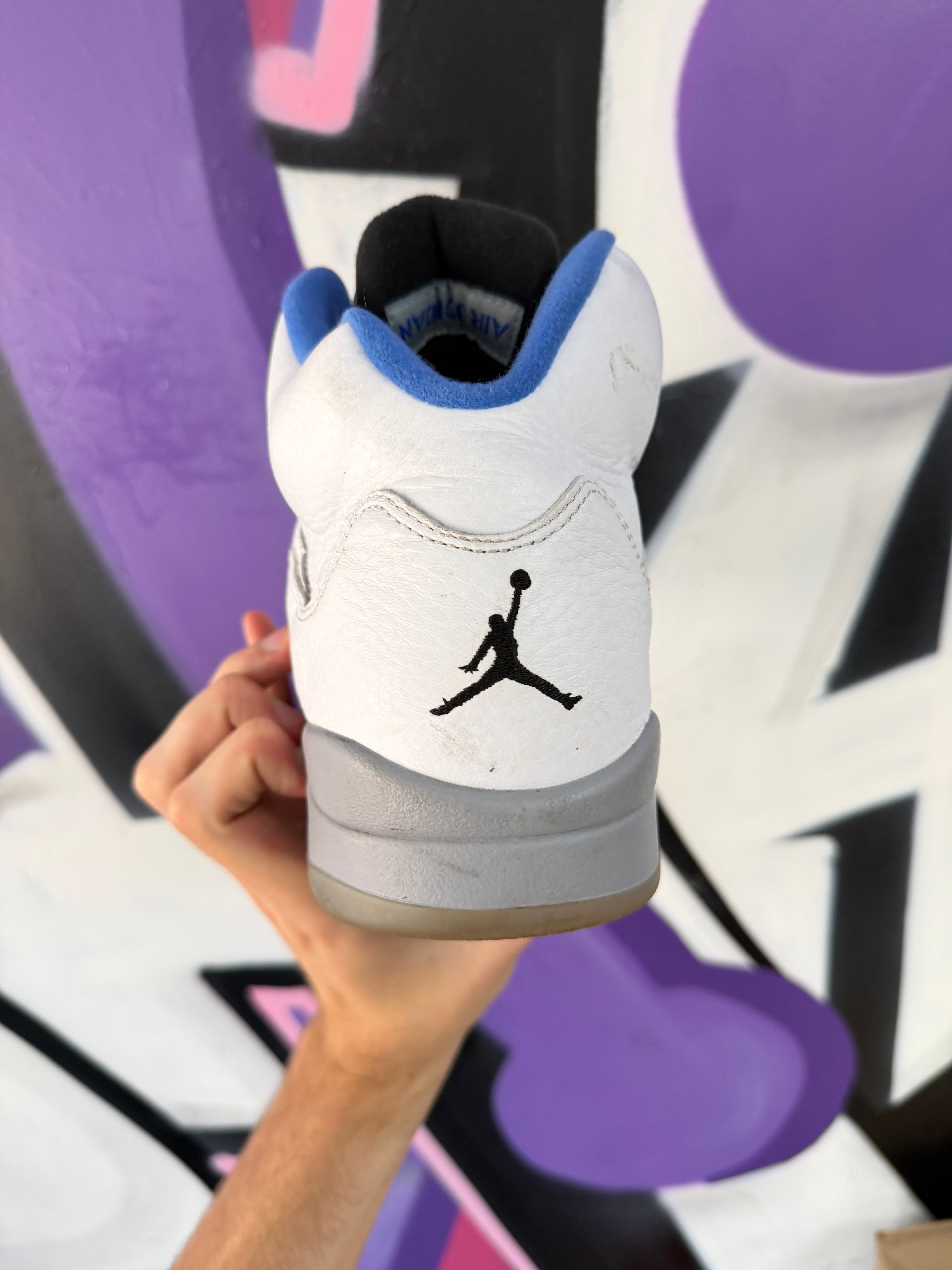 Jordan 5 White Stealth Sneakers
